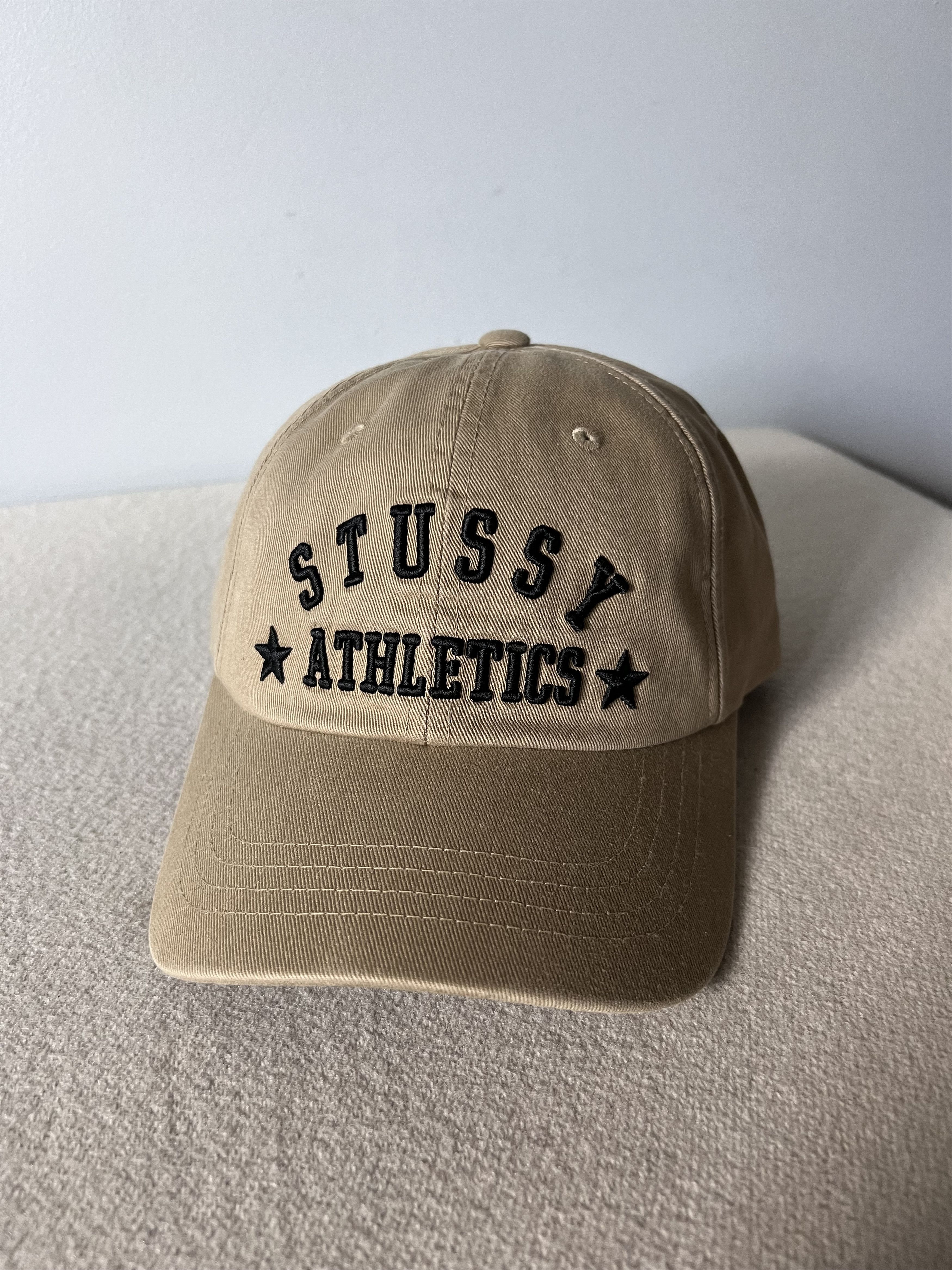 Stussy Stussy LP Athletics Strapback Cap in Khaki Size ONE SIZE - 1 Thumbnail