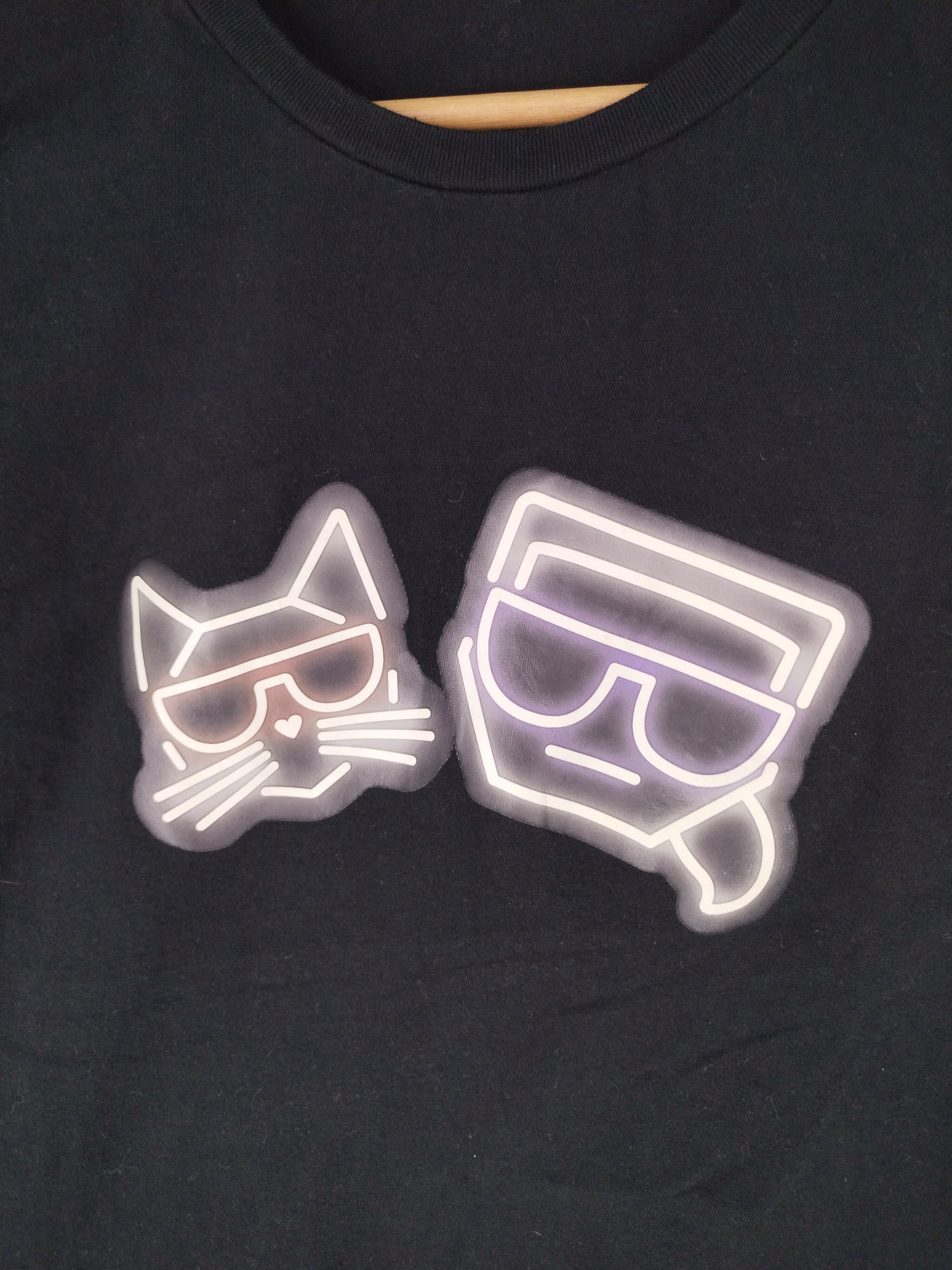 Karl Lagerfeld Karl Lagerfeld Black Tee Size US S / EU 44-46 / 1 - 2 Thumbnail