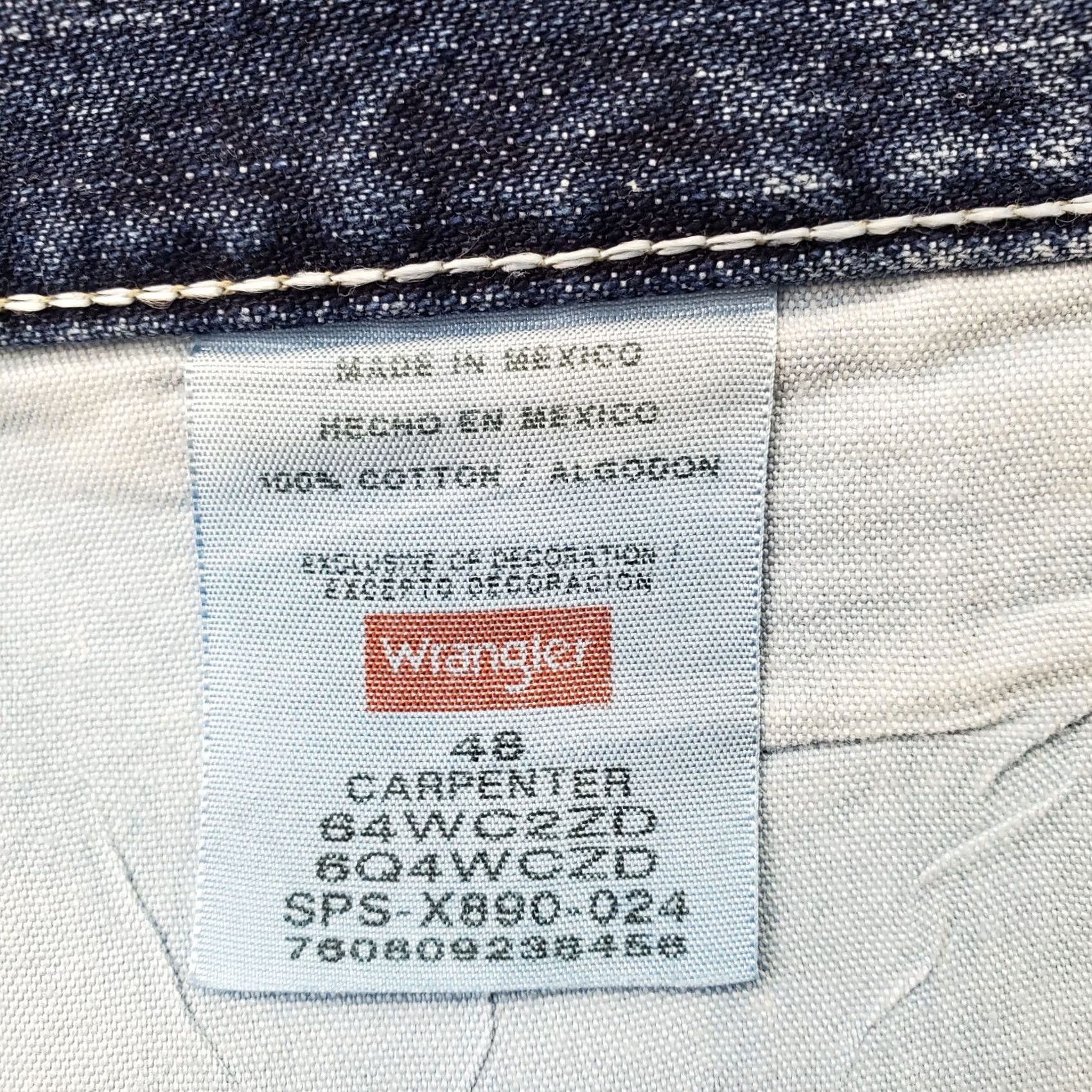 Wrangler Wrangler Mens Blue Carpenter Shorts 48 Denim High Rise Flat Front Bermuda 5-Pocket Regular Fit Size US 32 / EU 48 - 6 Thumbnail