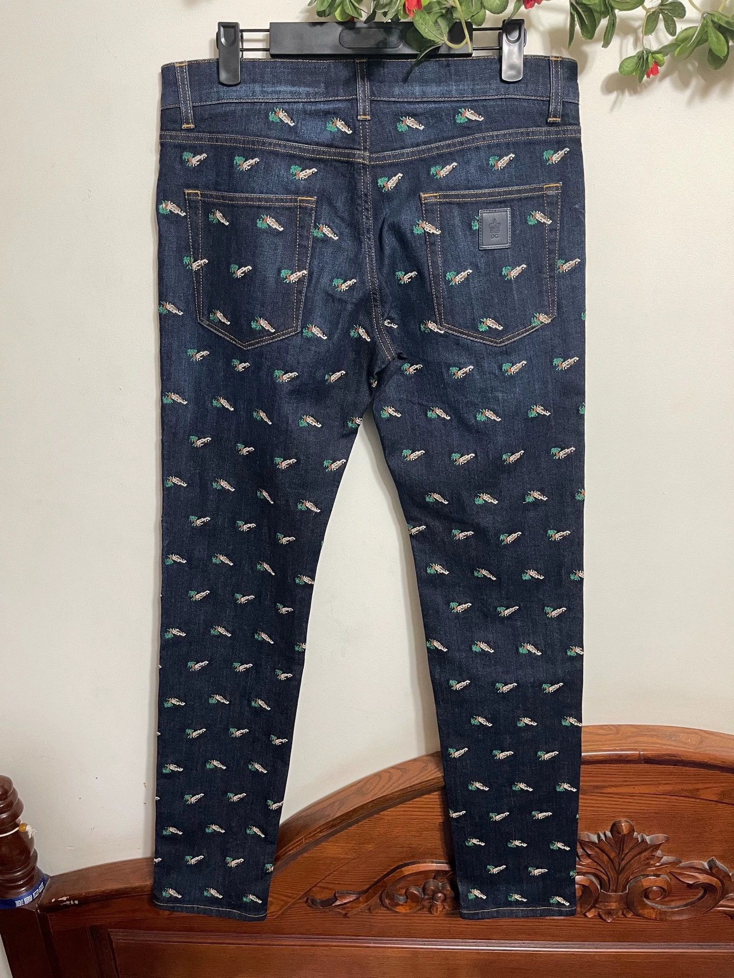 Dolce & Gabbana Dolce&Gabbana Slim Embroidered Jeans Size 50 Deep Blue Size US 34 / EU 50 - 2 Thumbnail