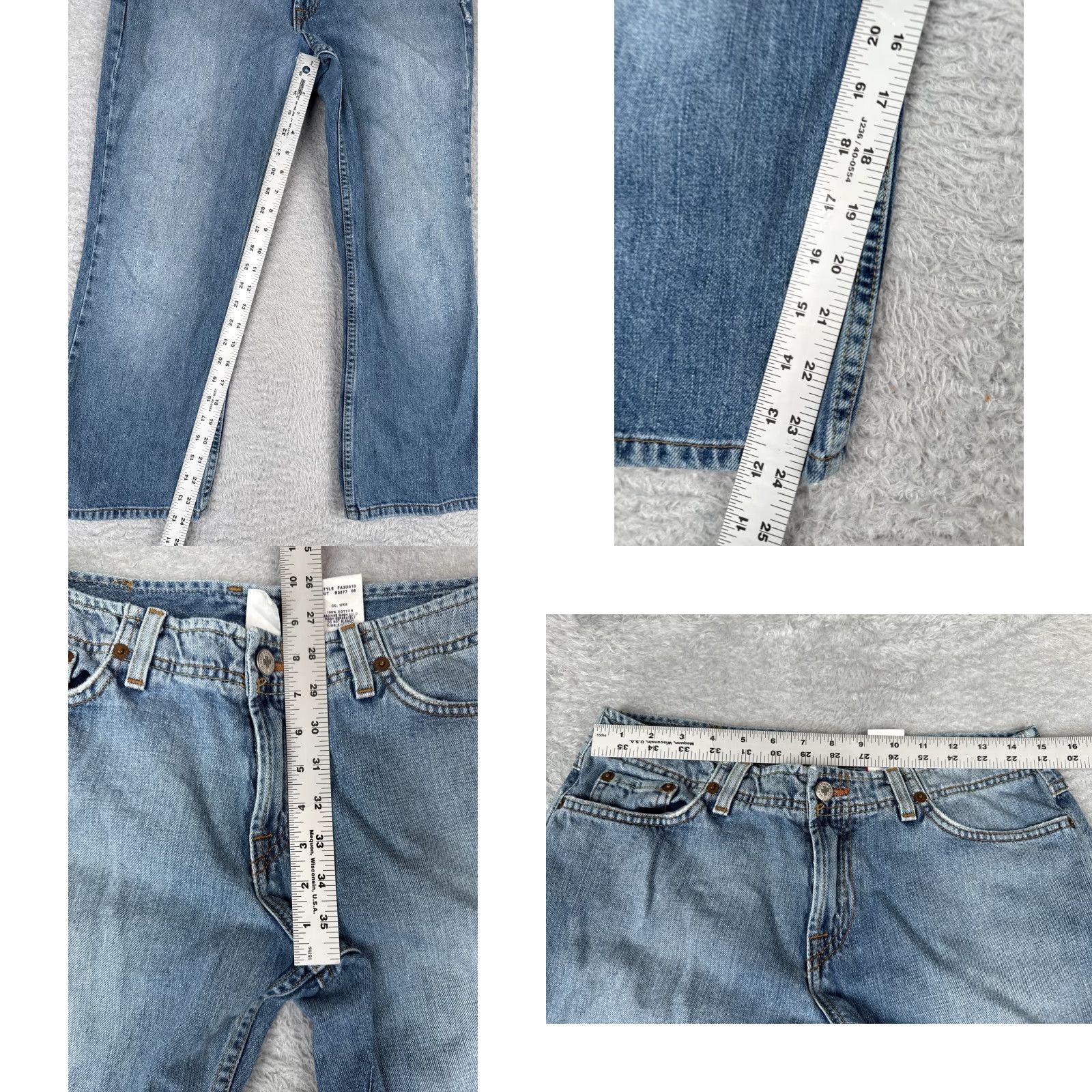 Lucky Brand VINTAGE Lucky Brand Jeans Women 8 Blue Denim Cropped 29x24 Casual Classic 5-Pocket Womens Size 30" / US 8 / IT 44 - 8 Thumbnail