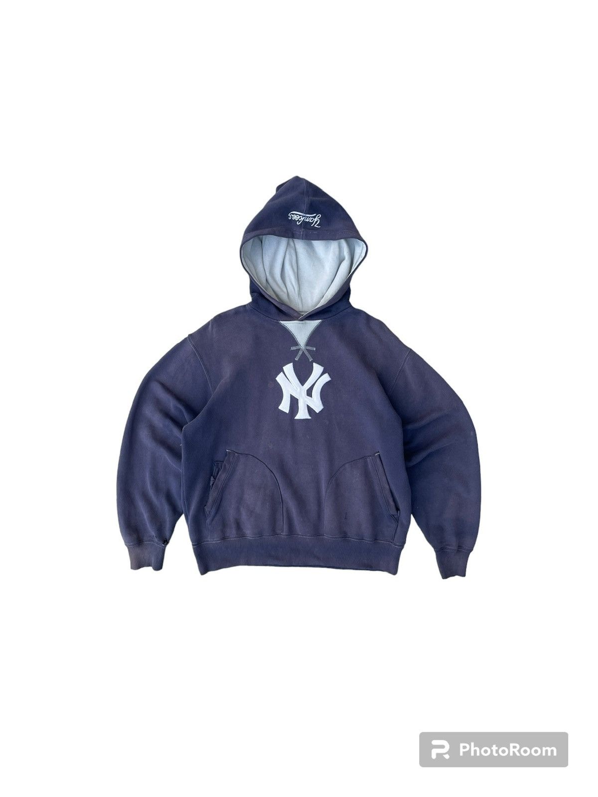 MLB × New York Yankees × Vintage Crazy Sunfaded New York Hoodie Size US XL / EU 56 / 4 - 1 Thumbnail