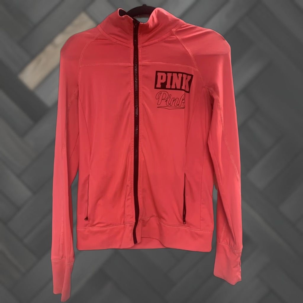 Victoria's Secret Victoria’s Secret PINK ULTIMATE Zip Up Athletic Jacket Full Zip S Pink Thumbholes Women Adults Athletic Activewear Mens Womens Size S / US 4 / IT 40 - 1 Thumbnail