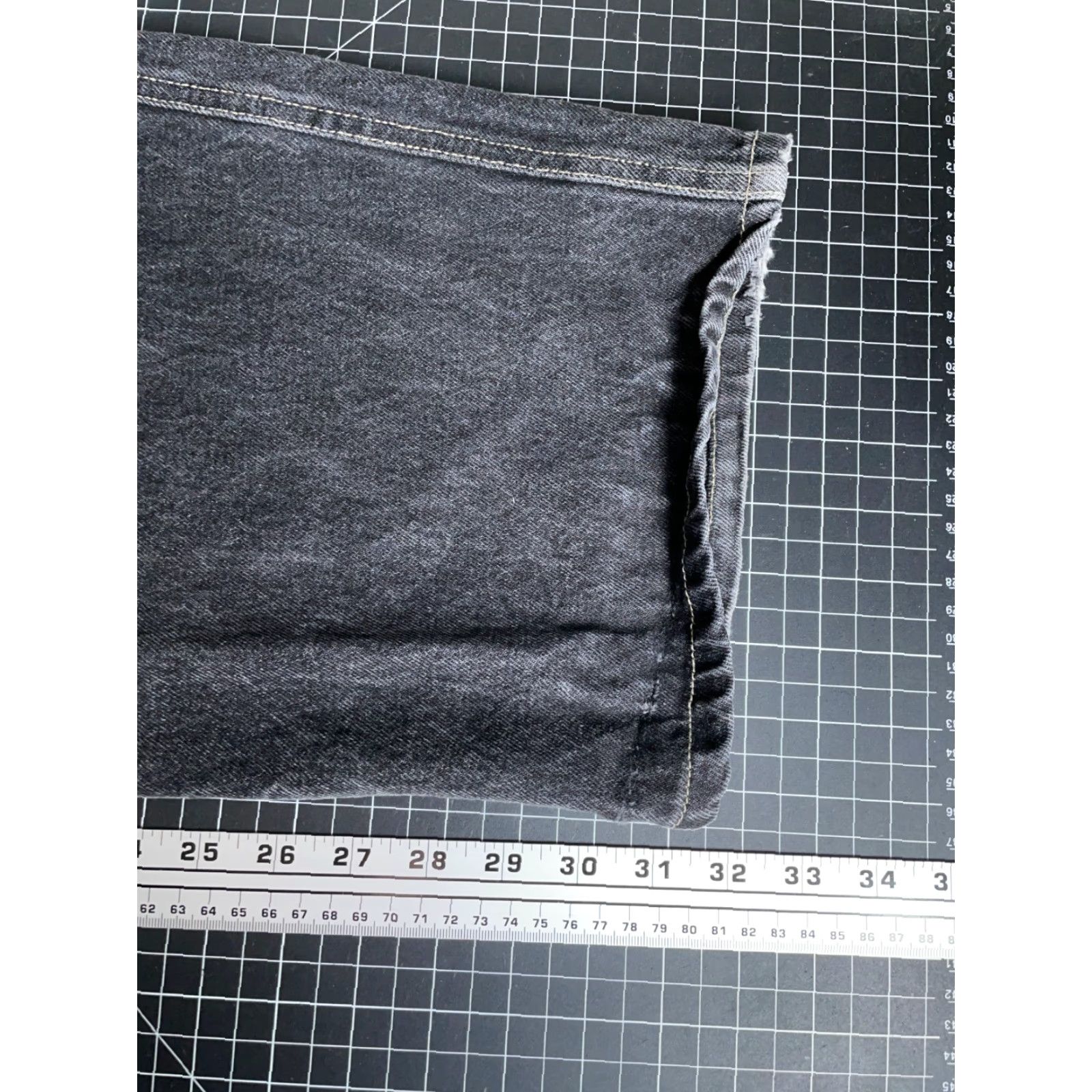 Denime VINTAGE Girbaud Jeans Men's 38x31 Black Stone Wash Denim 5-Pocket Straight High Rise 2000s Hip Hop Retro Size US 39 - 7 Thumbnail