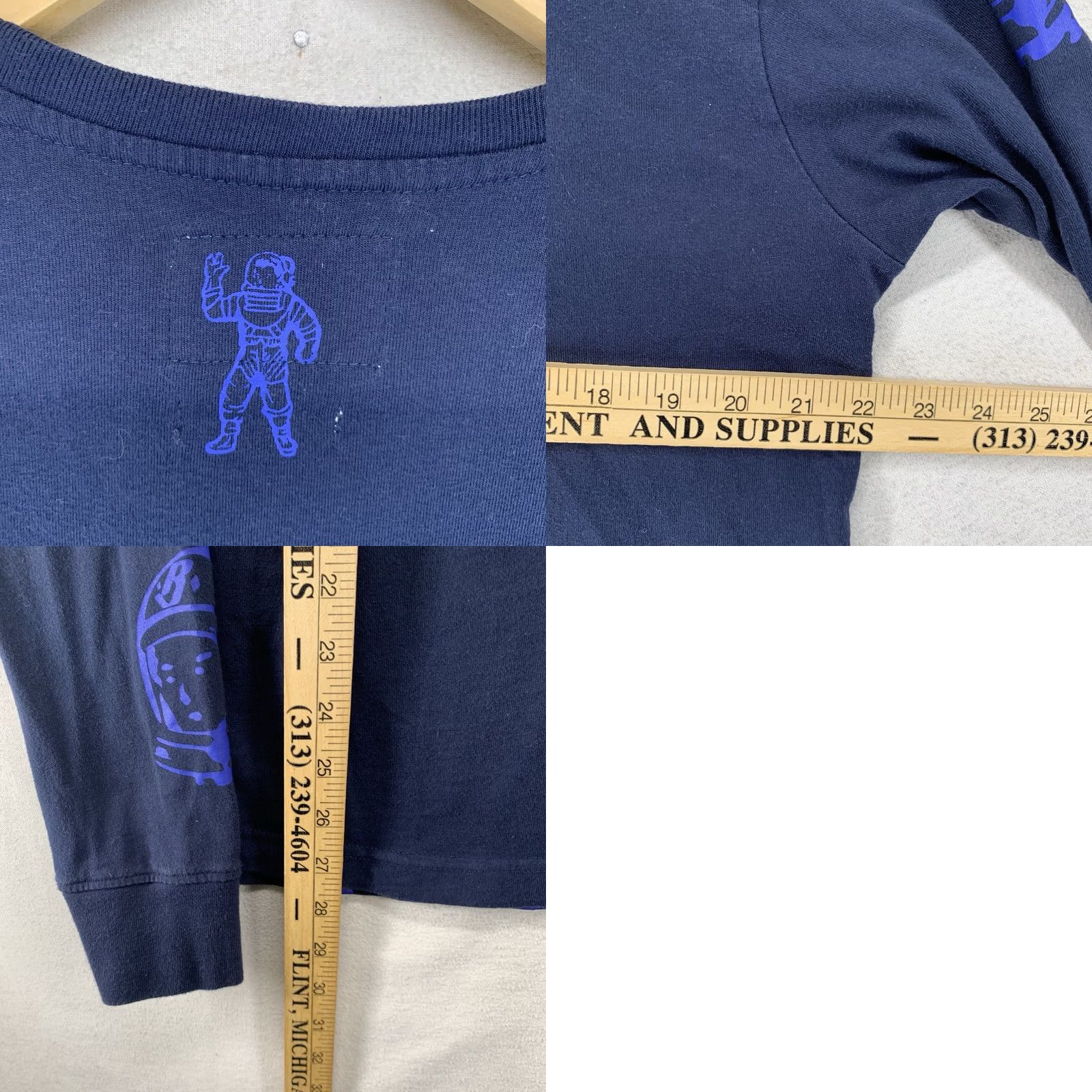 Billionaire Boys Club Billionaire Boys Club Shirt Mens Oversized Small Blue Astronaut Tee Long Sleeve Size US S / EU 44-46 / 1 - 9 Thumbnail