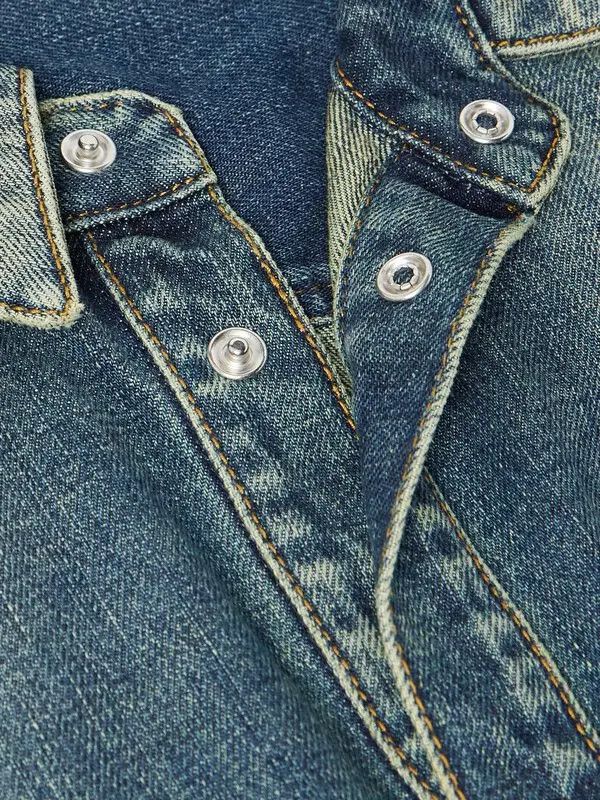 Balmain o1loc1c0526 Logo-embroidered Denim Shirt in Blue Size US M / EU 48-50 / 2 - 5 Thumbnail