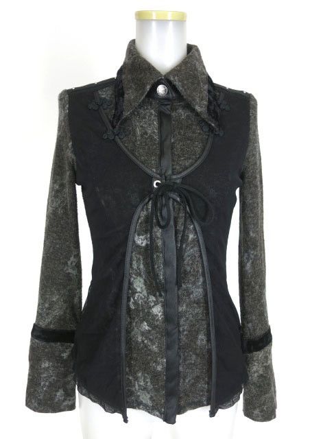 Japanese Brand Ozz On HIKOZOH Brand Gothic Punk Mesh Layered Top (191) Size XXS / US 00 / IT 34 - 1 Thumbnail