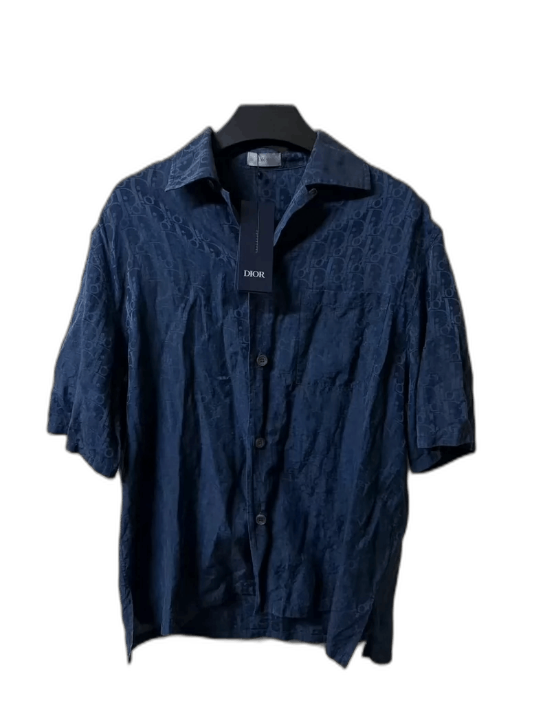 Dior Dior Deep Blue Short Sleeve Shirt Size US L / EU 52-54 / 3 - 1 Thumbnail