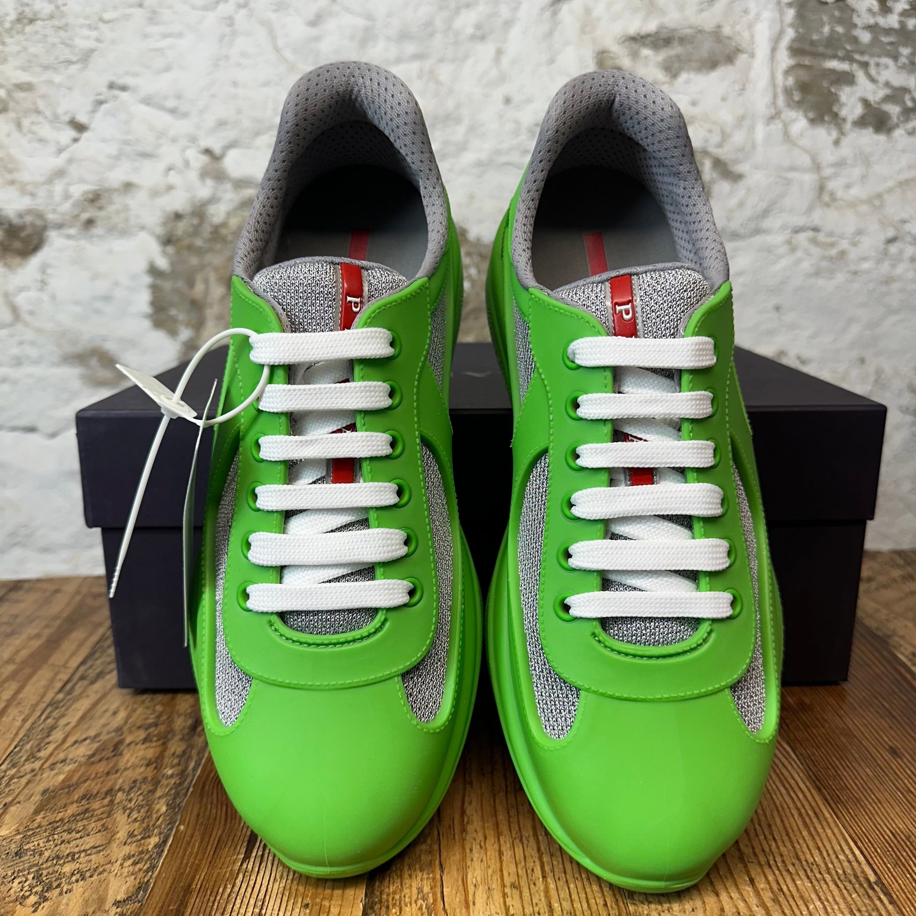 Prada Prada Americas Cup Green Rubber Sneaker Sz 7 (40) DS Size US 7 / EU 40 - 3 Thumbnail