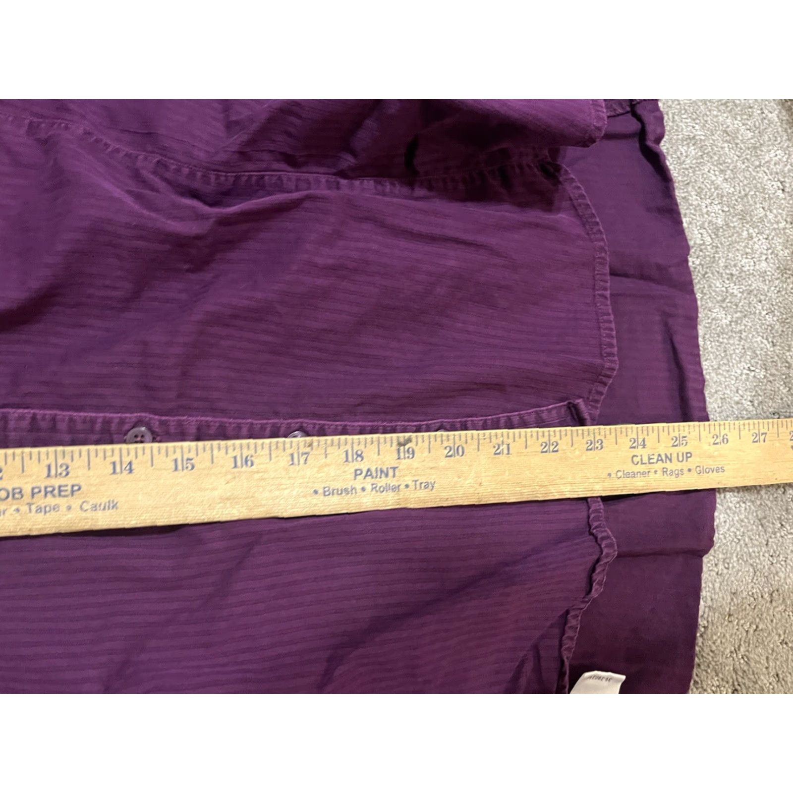 Ann Taylor VINTAGE Ann Taylor Button-Up Shirt Purple Cotton Blend Spandex Collared Neckline 18 Women Classic Long Sleeve Casual Formal Fall Winter 90s Size XXL / US 16-18 / IT 52-54 - 5 Thumbnail