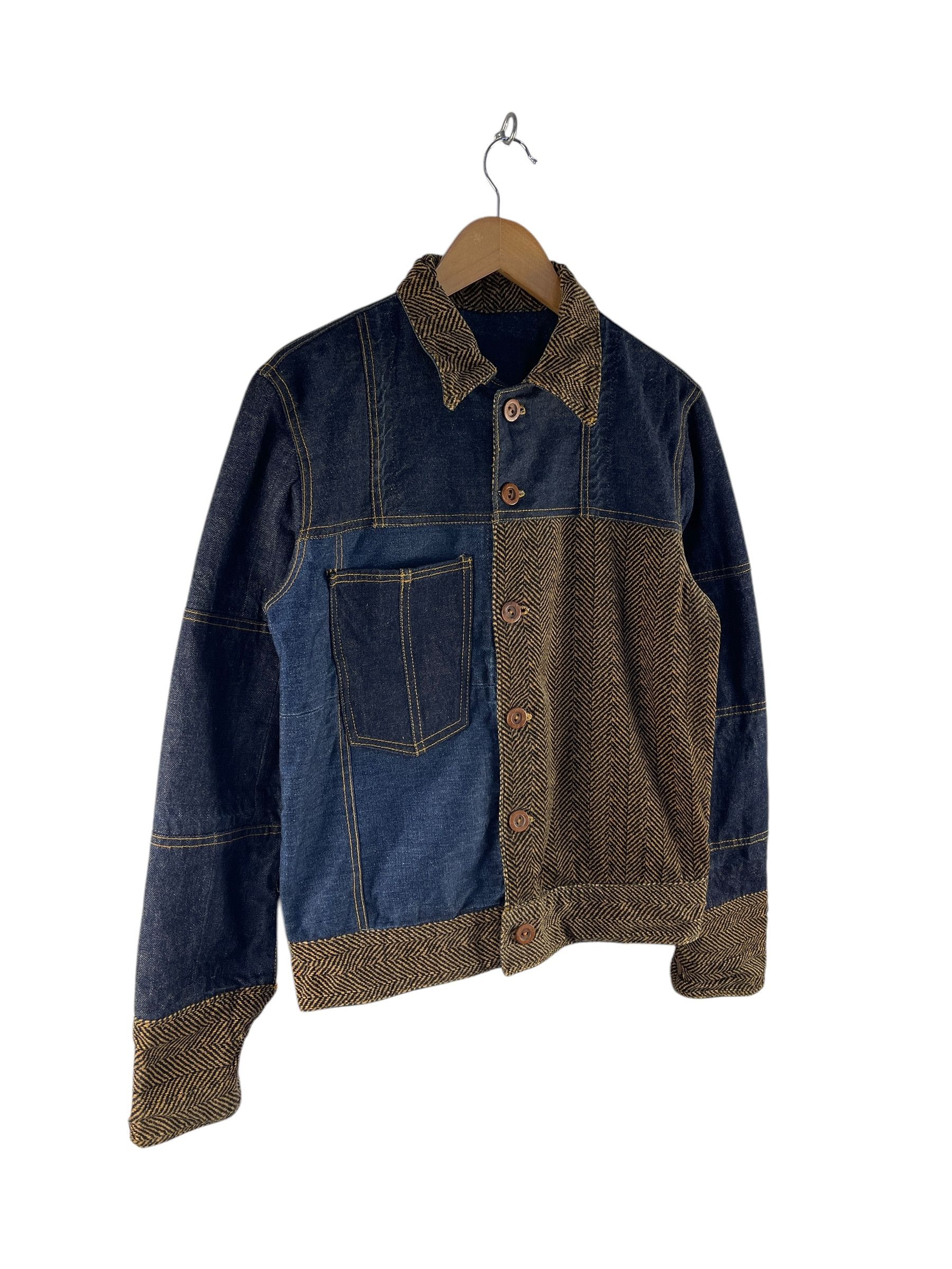 Japanese Brand Japanese Denim Patchwork Reversible Denim Jacket Size US S / EU 44-46 / 1 - 3 Thumbnail