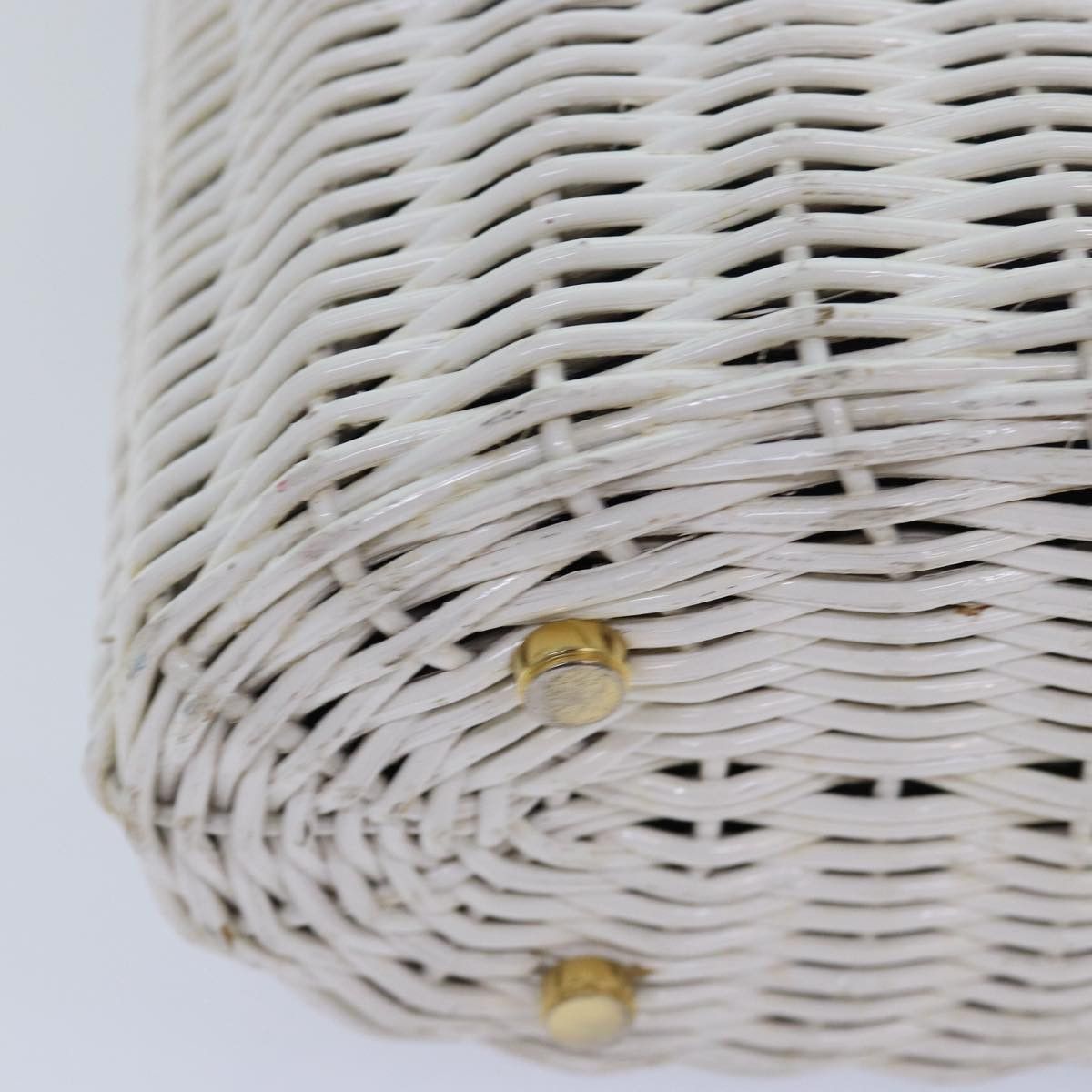 Salvatore Ferragamo Salvatore Ferragamo Gancini Basket Bag Hand Bag Straw White Size ONE SIZE - 15 Thumbnail