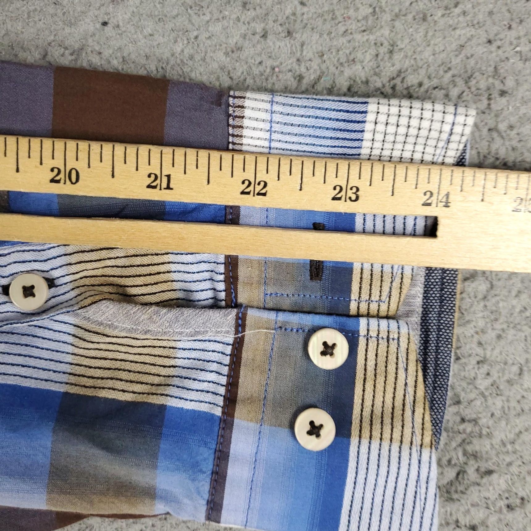 Tommy Bahama Tommy Bahama Shirt Men XL Blue Brown Plaid Silk Cotton Button-Up Casual Ocean Island Modern Fit Long Sleeve Men’s Regular Fit Size US XL / EU 56 / 4 - 6 Thumbnail