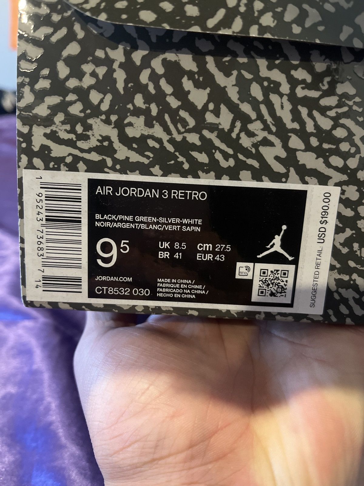 Jordan Brand × Nike Jordan 3 Pine Green Size US 9.5 / EU 42-43 - 7 Thumbnail