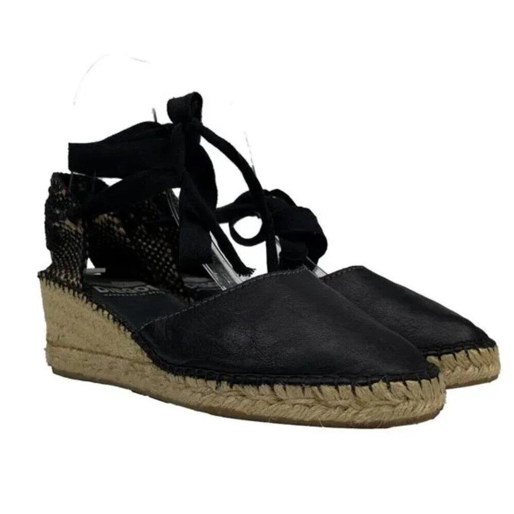 Alice San Diego DIEGOS Lola Ribbons Rope Handcrafted Black Espadrilles 39 Size US 8 / IT 38 - 5 Thumbnail