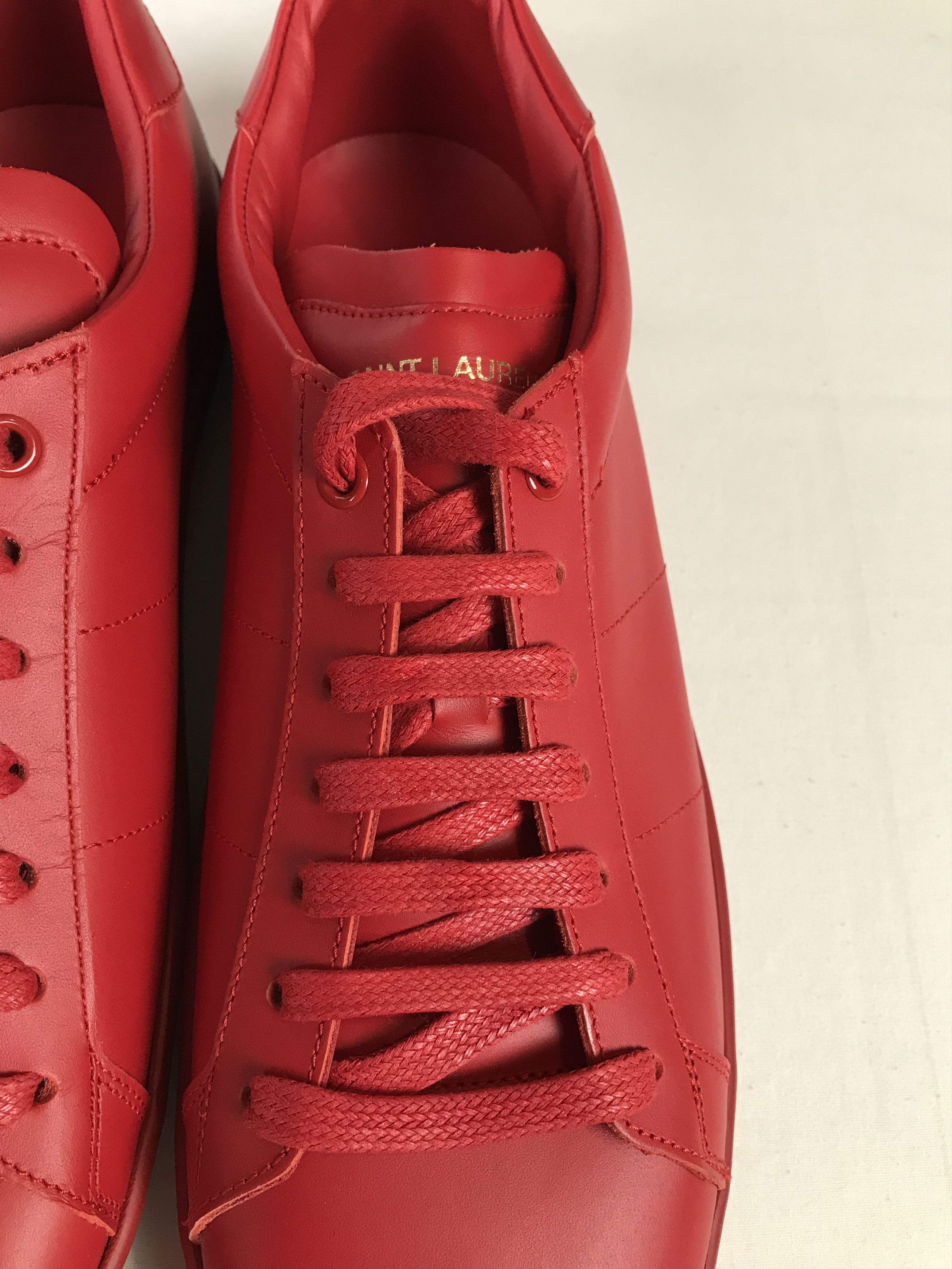 Saint Laurent Paris Saint Laurent Red Low Top Sneaker Size US 10 / EU 43 - 3 Thumbnail