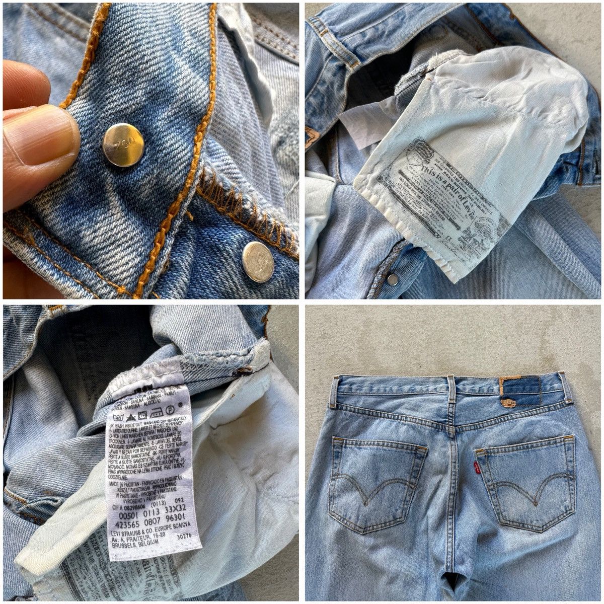 Levi's Vintage Clothing W32 L31 🔥🔥 Vintage Y2K LEVI’S 501 Blue Washed Denim Pants Size US 32 / EU 48 - 16 Thumbnail