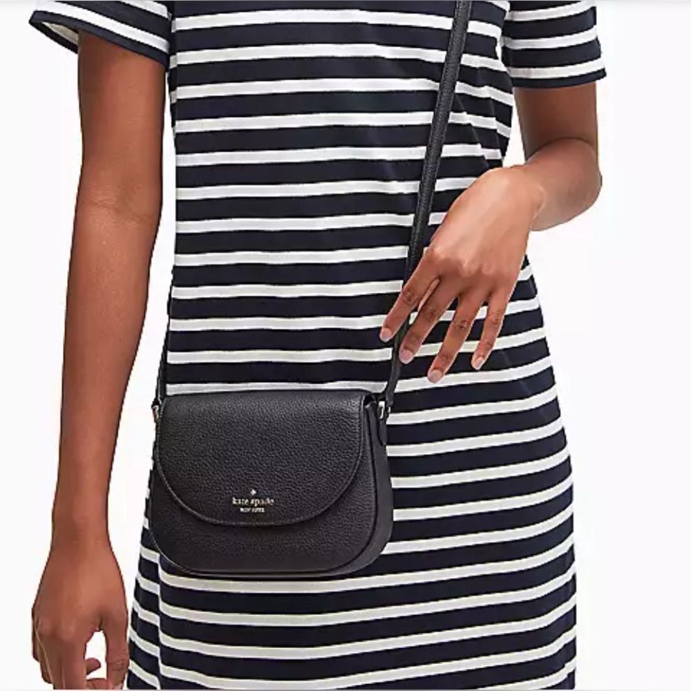 Kate Spade Kate Spade Leila leather black mini flap crossbody bag. NWT Size ONE SIZE - 2 Thumbnail