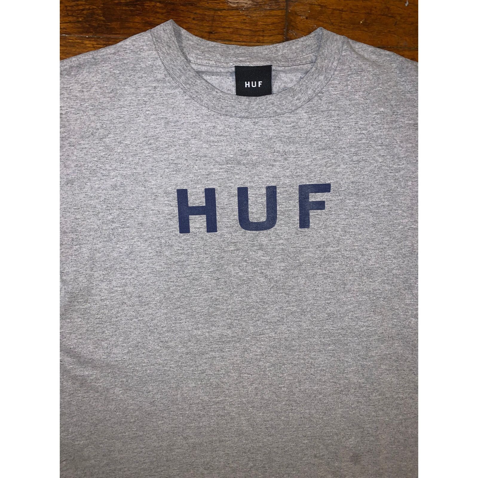 Huf HUF Logo T Shirt Medium Grey Navy Skate Made USA Streetwear Size US M / EU 48-50 / 2 - 3 Thumbnail