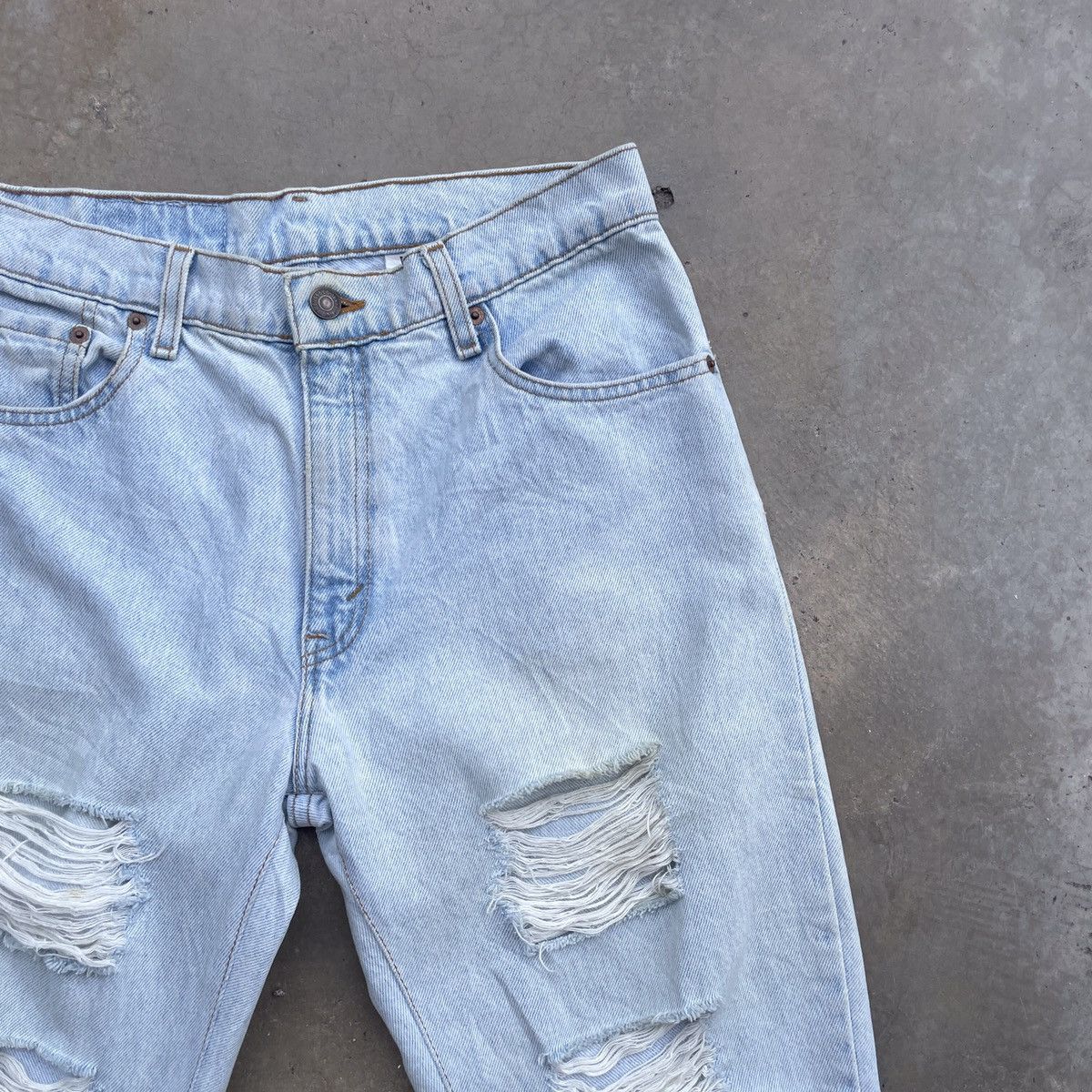 Levi's Vintage 90s Levis 550 Distressed Denim Jeans Size US 30 / EU 46 - 2 Thumbnail