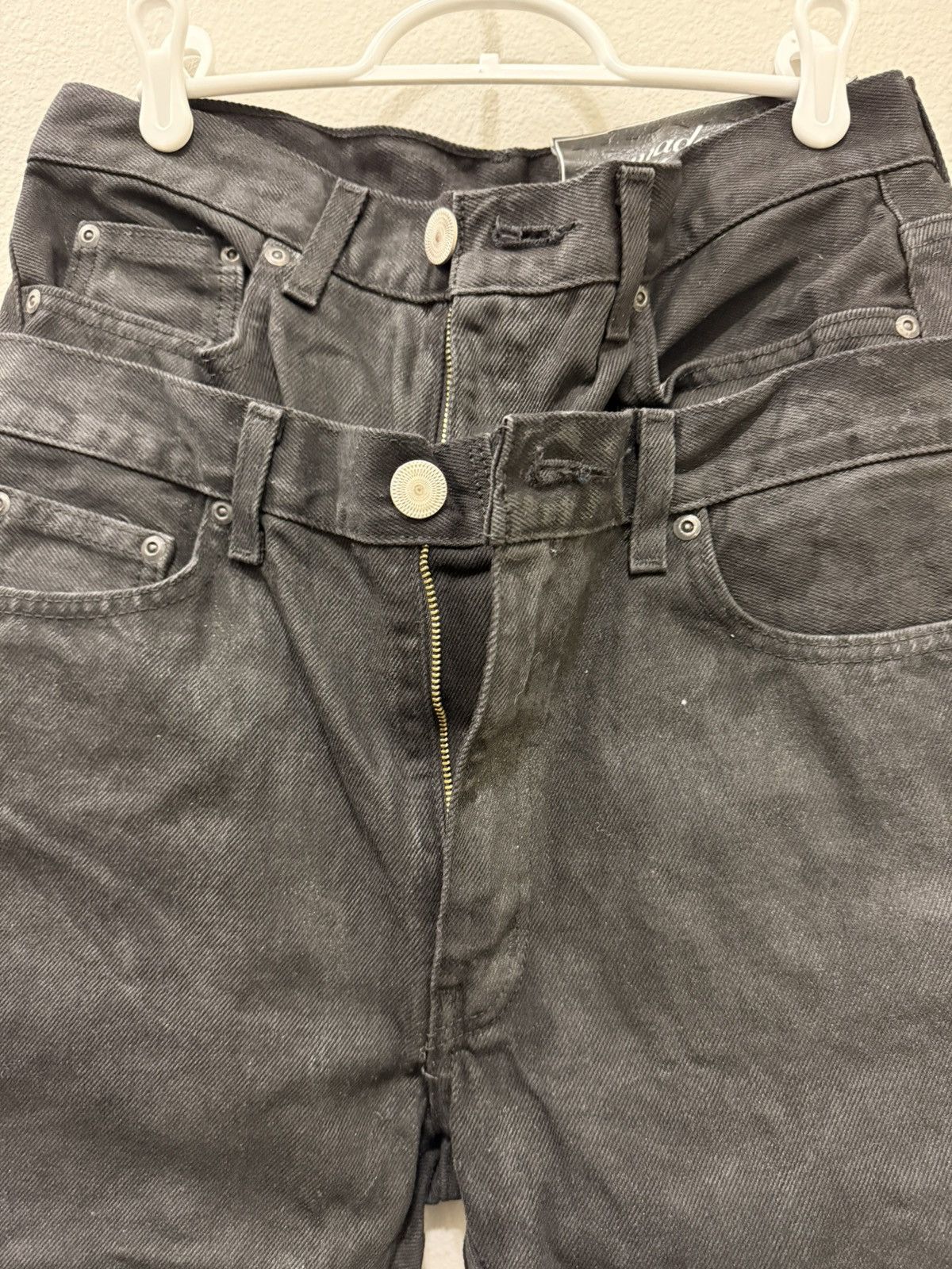 Hysteric Glamour Bi0me double-waist waxed jeans Size US 28 / EU 44 - 3 Thumbnail