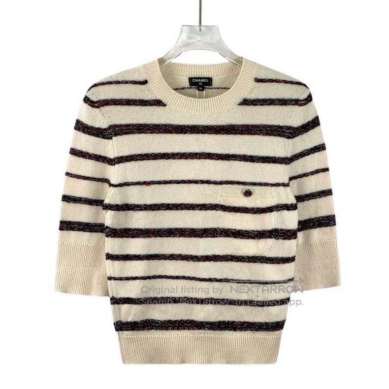 Chanel Chanel Roof Series Colour-blocked Striped Cashmere Round N Size XS / US 0-2 / IT 36-38 - 1 Thumbnail