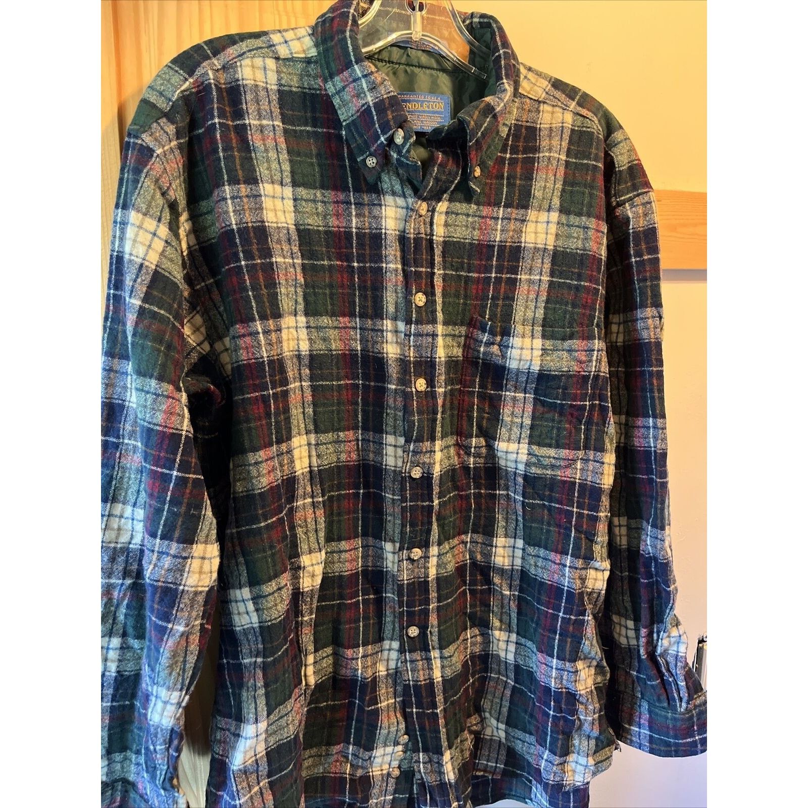 Pendleton Pendleton Men’s L Multicolored Plaid LS Wool Flannel Shirt Size US L / EU 52-54 / 3 - 5 Thumbnail