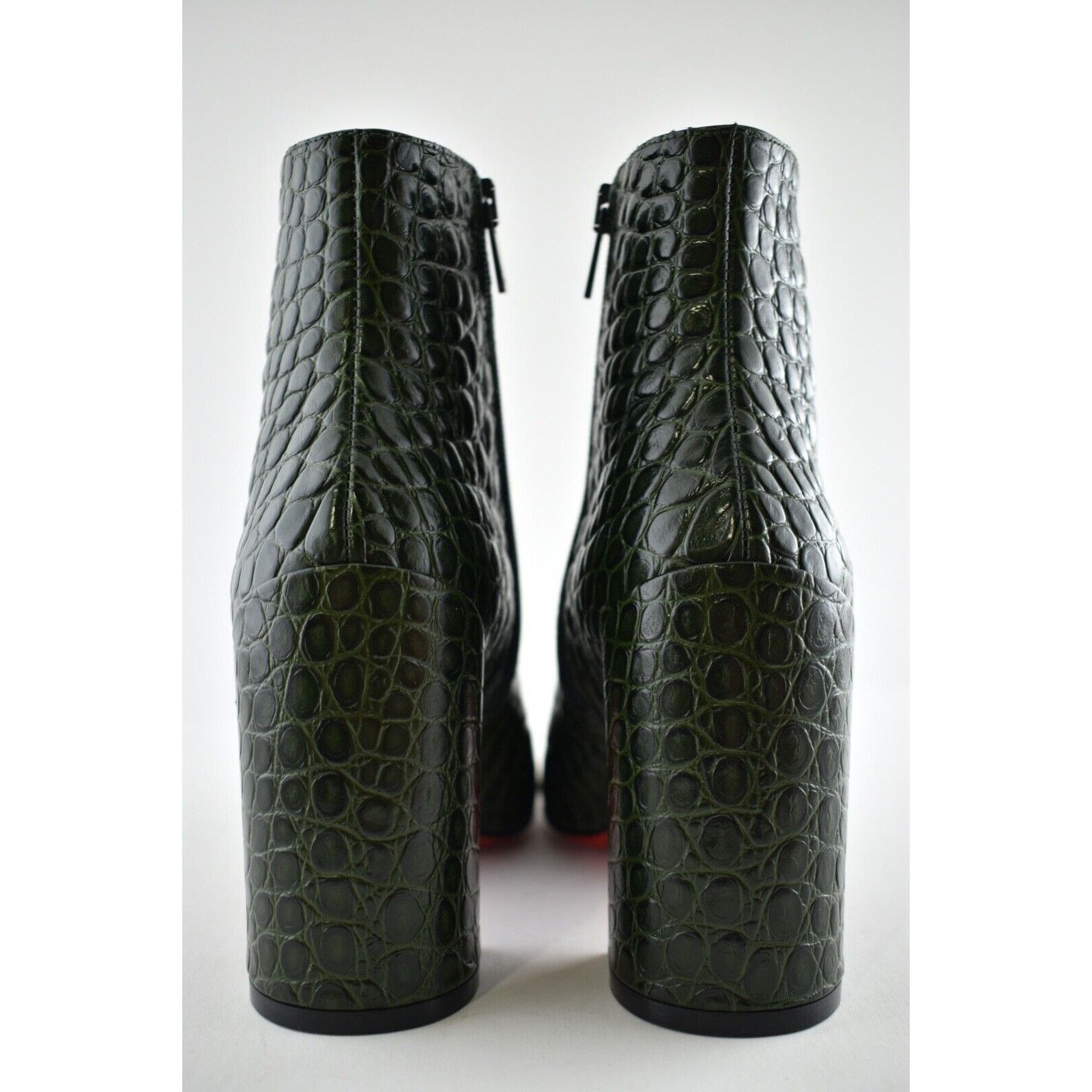 Christian Louboutin Christian Louboutin Turela 85 Forest Green Croc Short Ankle Size US 12 / IT 42 - 11 Thumbnail