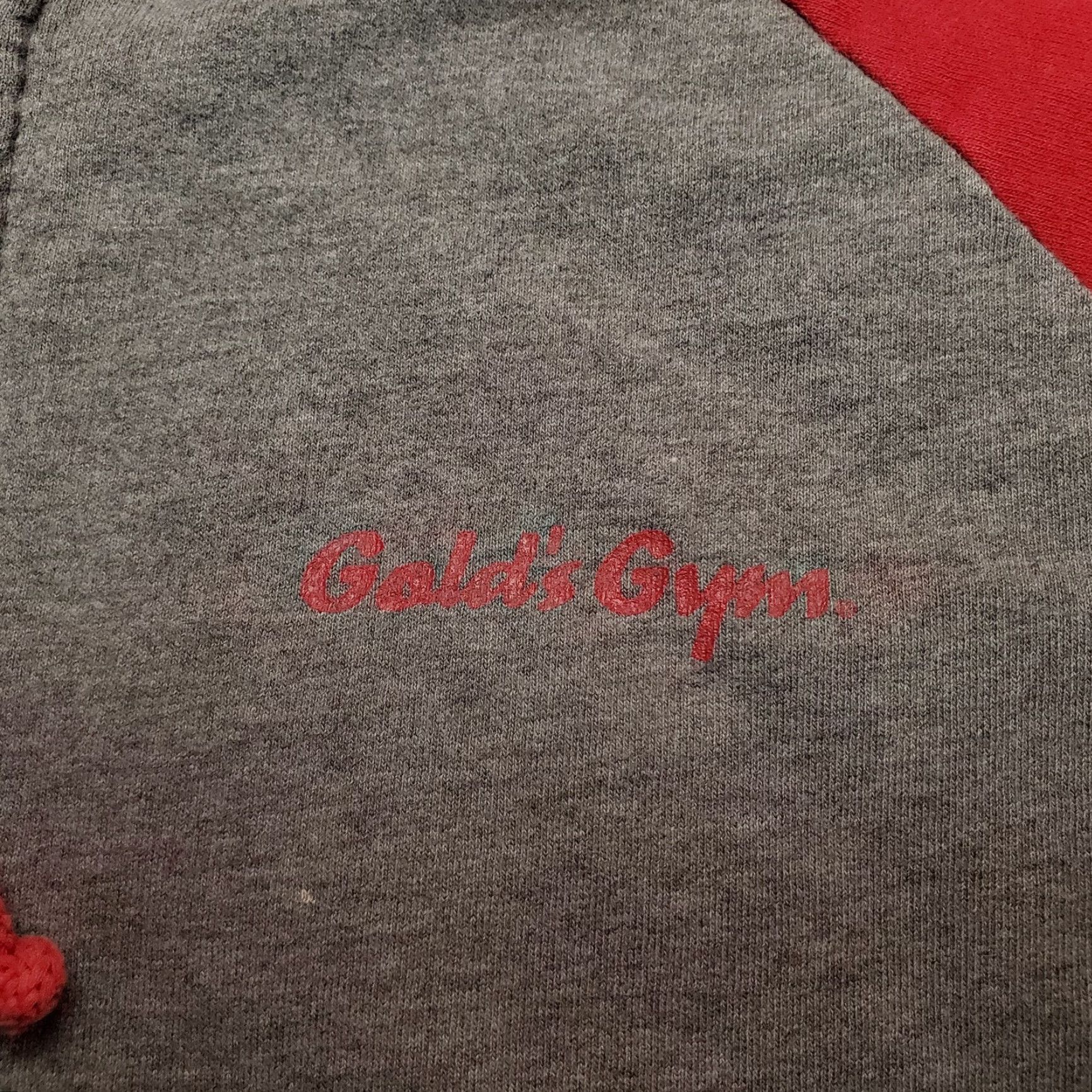 Vintage VINTAGE Gold's Gym Hoodie Women L Red Gray 100% Cotton Logo Hooded Casual USA Womens Size L / US 10 / IT 46 - 3 Thumbnail
