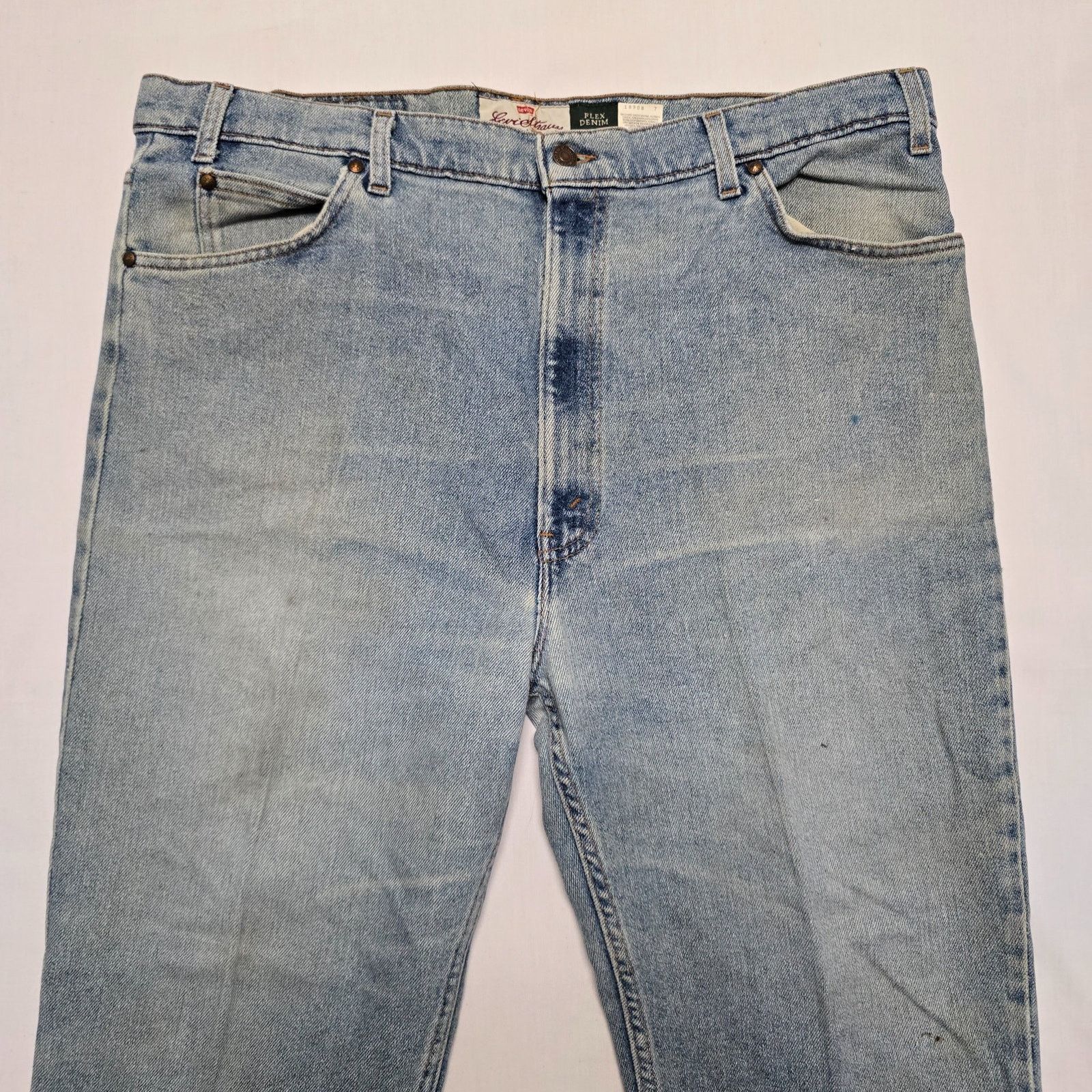 Levi's Levis 540 Flex Denim Jeans Mens 42x30 Light Wash Relaxed Fit Size US 42 / EU 58 - 2 Thumbnail