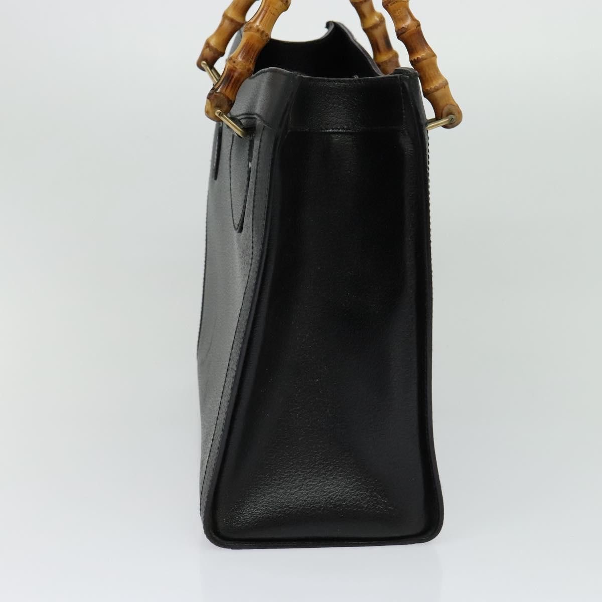 Gucci GUCCI Bamboo Hand Bag Leather Black Gold 002 002 Size ONE SIZE - 4 Thumbnail