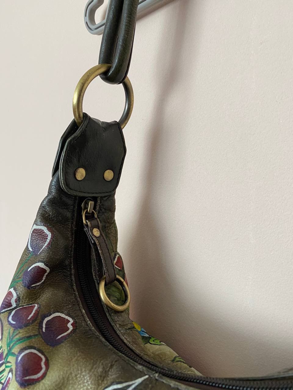 Designer 🔥 MODAPELLE Genuine Leather Floral Peacock Shoulder Bag Size ONE SIZE - 5 Thumbnail