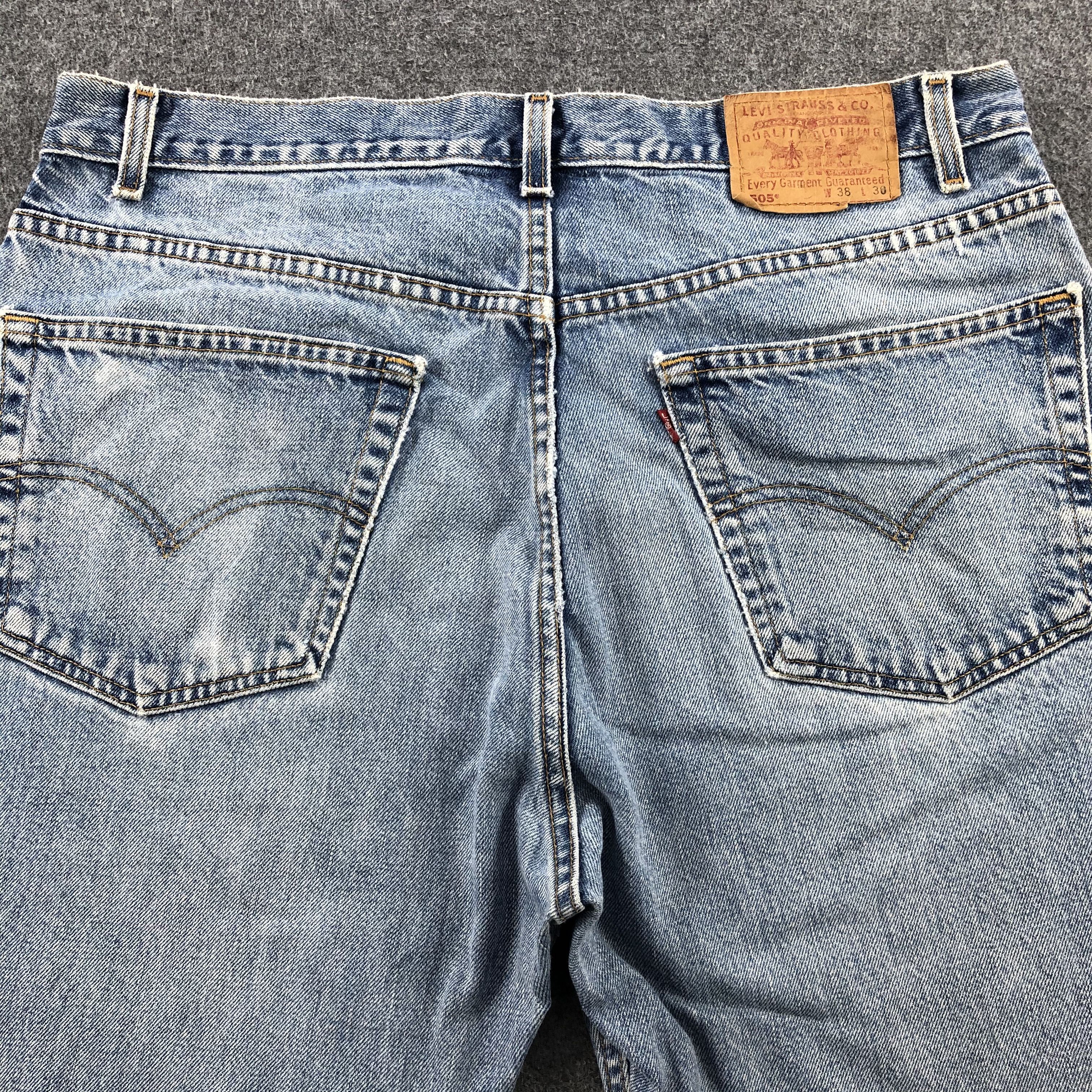 Levi's × Vintage Vintage 90s Light Wash Levis 505 Jeans-JM1874 Size US 38 / EU 54 - 4 Thumbnail