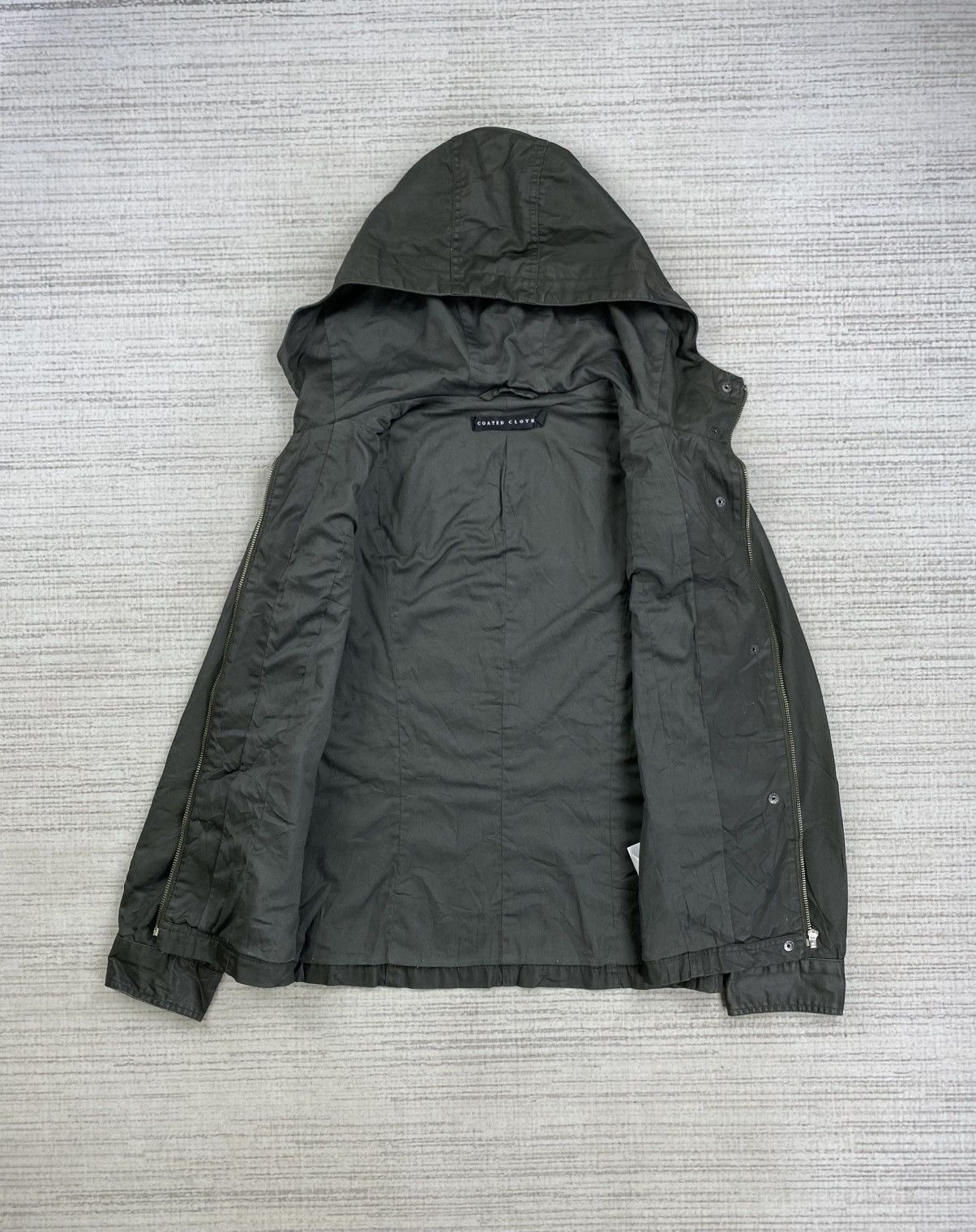Japanese Brand × Uniqlo × Vintage Coated Cloth By Uniqlo Punk Design Zipper Hoodie Jacket Size US M / EU 48-50 / 2 - 6 Thumbnail