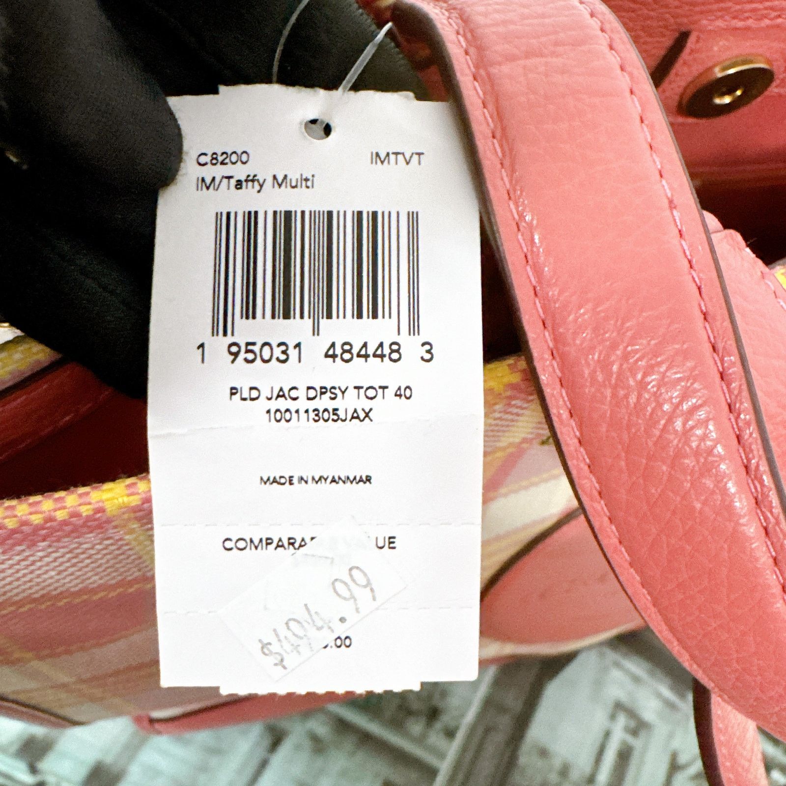 Coach Coach C8200 Dempsey Tote 40 With Garden Plaid Print In Taffy Size ONE SIZE - 7 Thumbnail