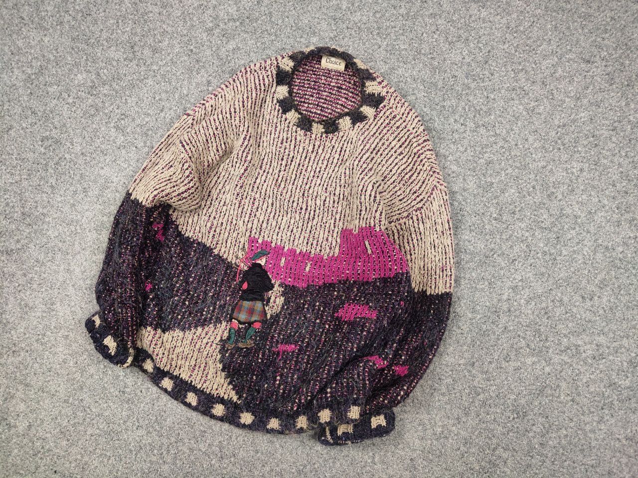 Vintage Vintage 90's Choice Knit Blend England Logo Acrylic Sweater Size US L / EU 52-54 / 3 - 3 Thumbnail