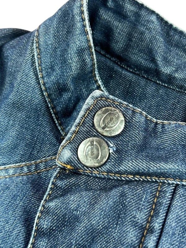 Just Cavalli Just Cavalli Paneled Denim Moto Jacket, Italy, c.2000s Size US S / EU 44-46 / 1 - 11 Thumbnail