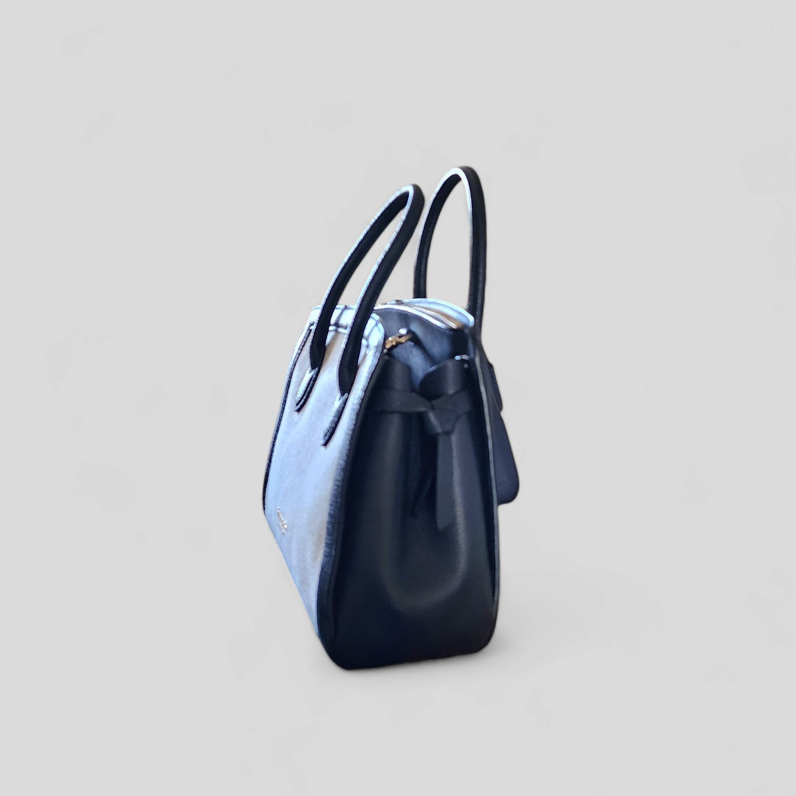 Kate Spade Kate Spade Knott canvas pebbled leather satchel blazer blue Size ONE SIZE - 7 Thumbnail
