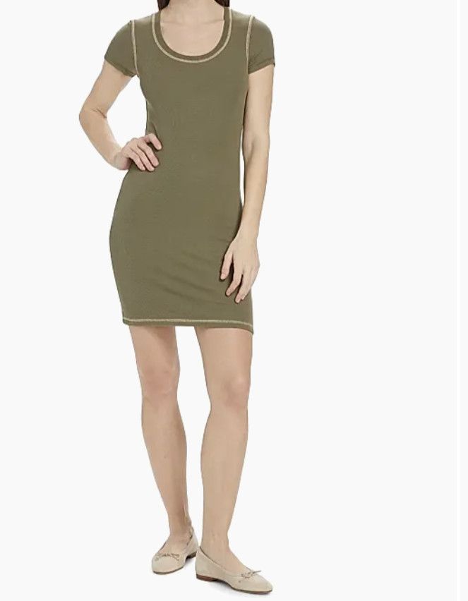ATM ATM Anthony Thomas Melillo Rib Knit Mini Dress Army ( S ) Size S / US 4 / IT 40 - 1 Thumbnail