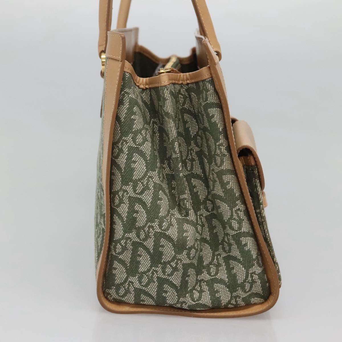 Dior DIOR Trotter Canvas Hand Bag Khaki Gold Size ONE SIZE - 4 Thumbnail