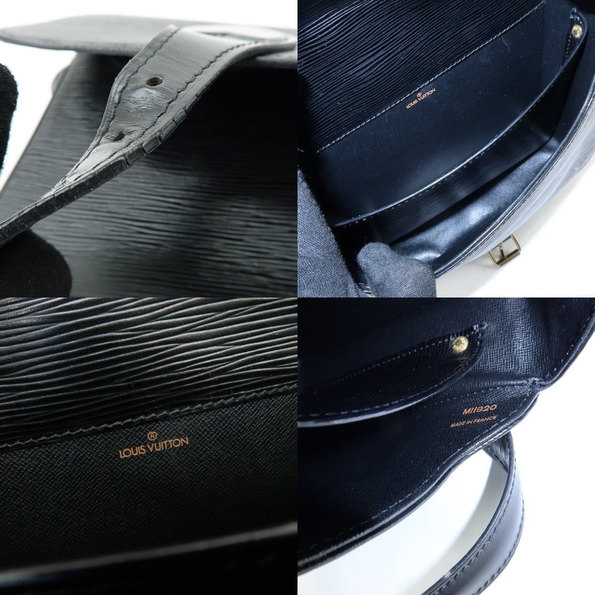 Louis Vuitton Louis Vuitton Epi Cartouchiere Shoulder Bag Black Size ONE SIZE - 7 Thumbnail
