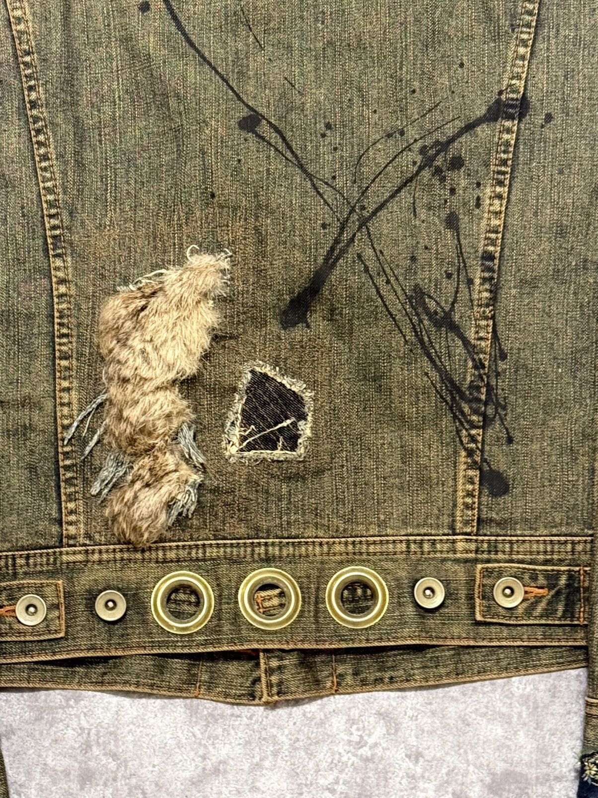 Japanese Brand Led Rechwe "Mamushi" Mudwash Denim Jacket Size US M / EU 48-50 / 2 - 3 Thumbnail