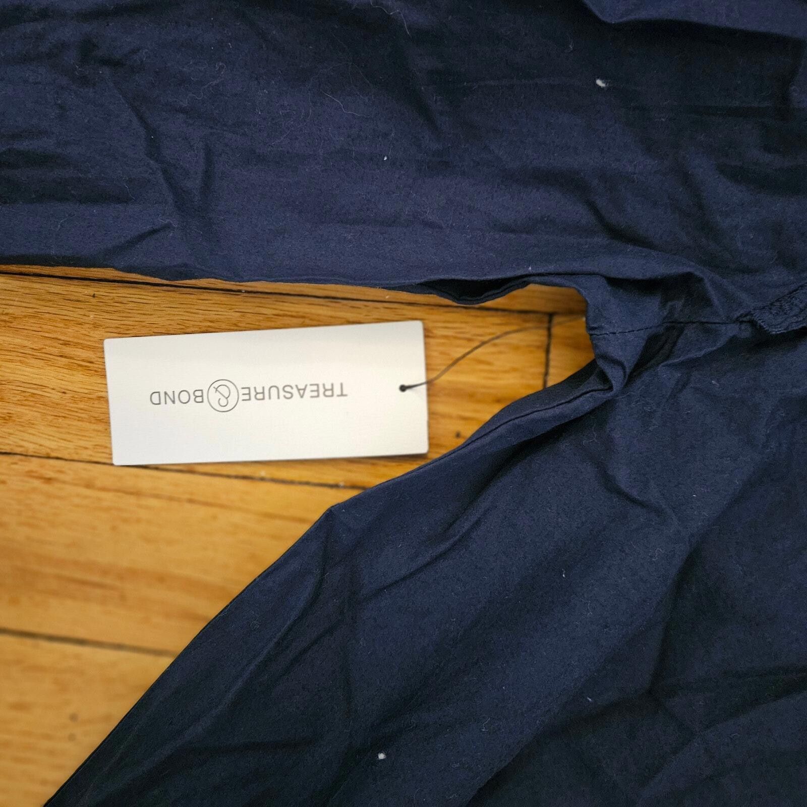 Designer Teasasure Bond Navy Blue Ruffled Blousee Size M Size M / US 6-8 / IT 42-44 - 6 Thumbnail