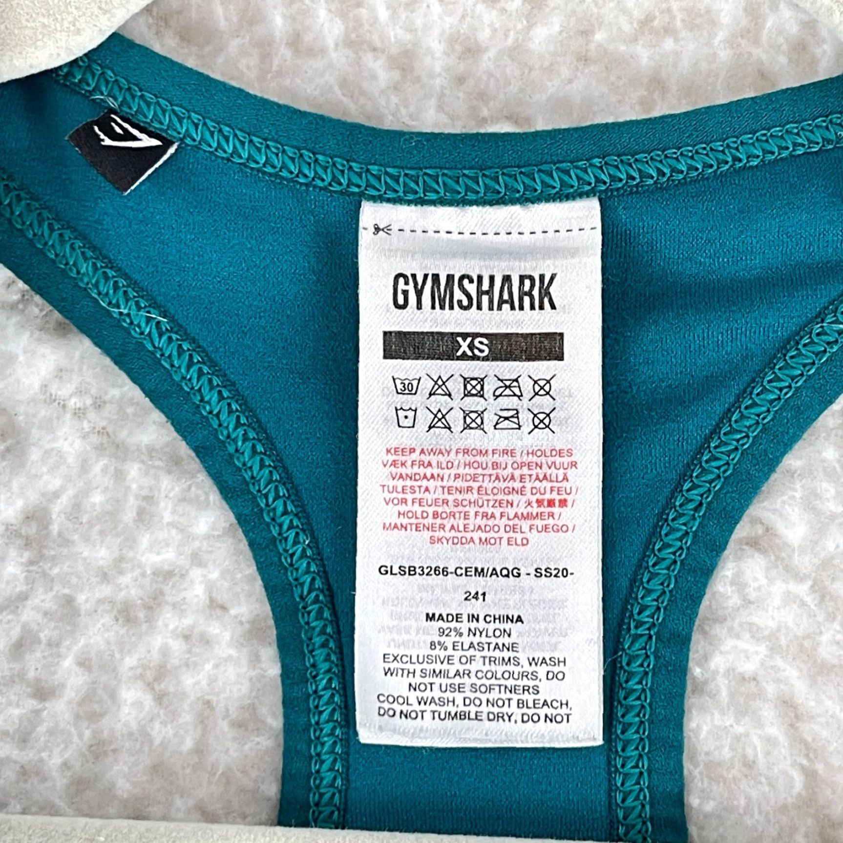 Gymshark Gymshark Sports Bra Womens XS Aqua Green Pullover Racerback Athletic Gym Size XS / US 0-2 / IT 36-38 - 5 Thumbnail