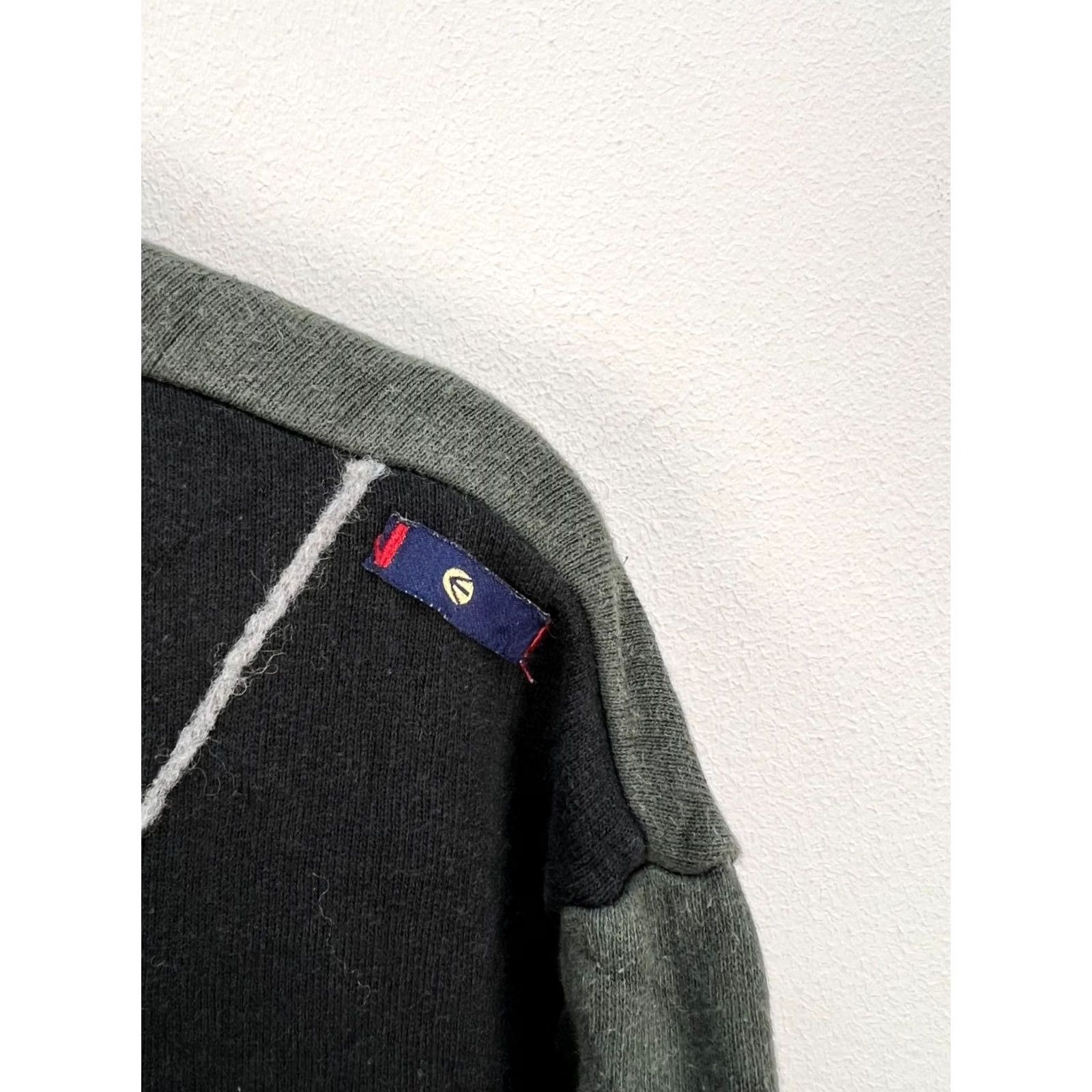 Energie Vintage Energie V-Neck Sweater Mens Large Green Argyle 100% Cotton Logo Patch Size US L / EU 52-54 / 3 - 4 Thumbnail