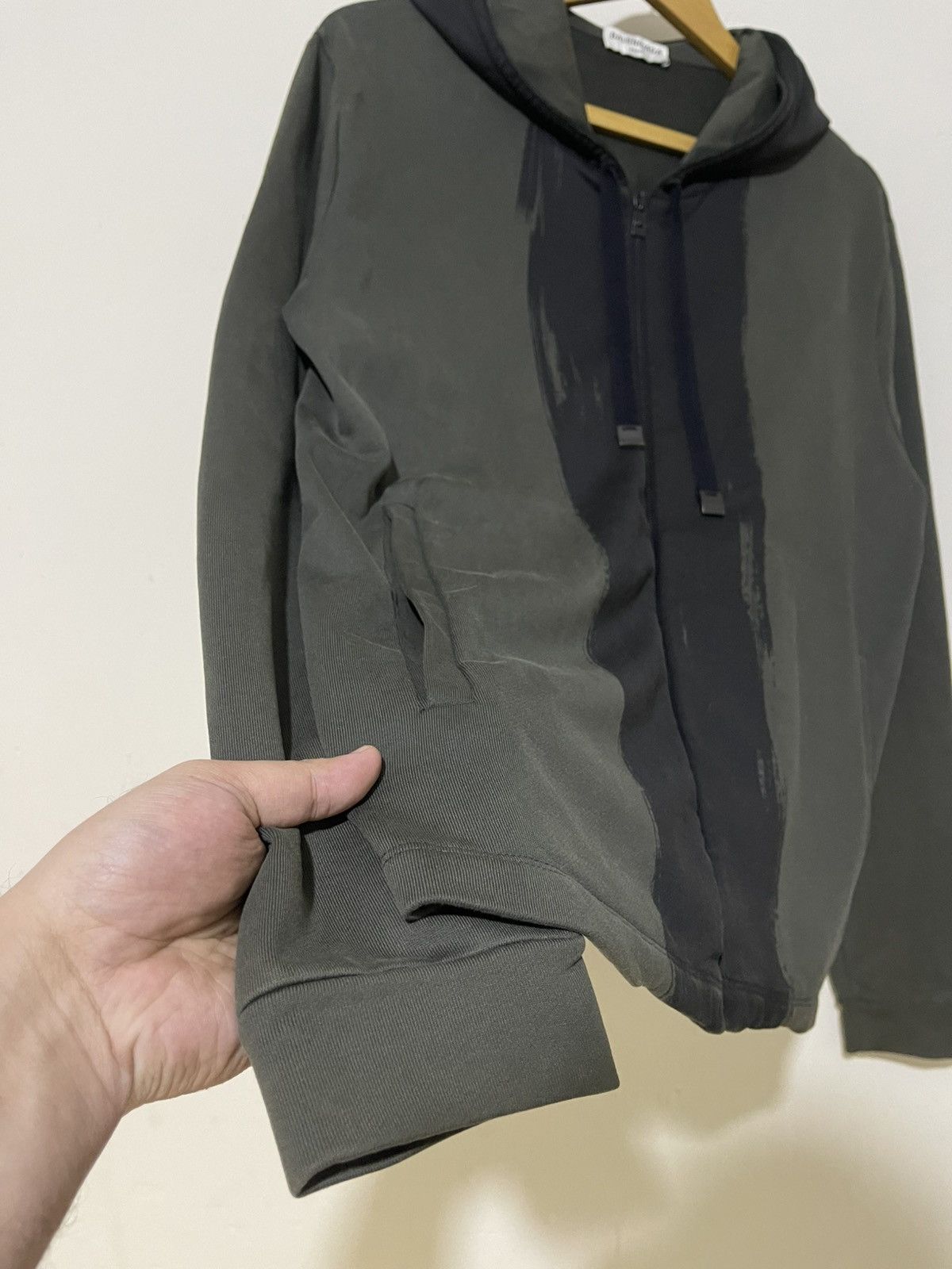 Balenciaga Balenciaga Brush stroke print hoodie in dark green Size US XL / EU 56 / 4 - 12 Thumbnail