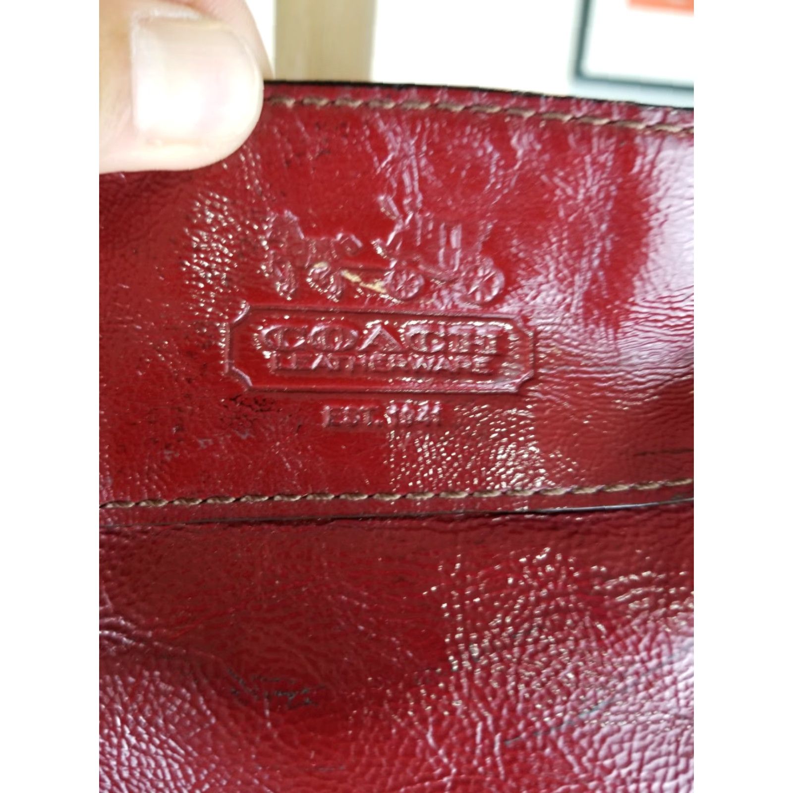 Coach VINTAGE COACH RED LEATHER SHOULDER HAND BAG SZ 13'X9'X4' 12735 Size ONE SIZE - 2 Thumbnail