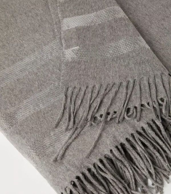 Brunello Cucinelli o1la1rc1a0425 Size: OS/Blanket in Grey Size ONE SIZE - 3 Thumbnail