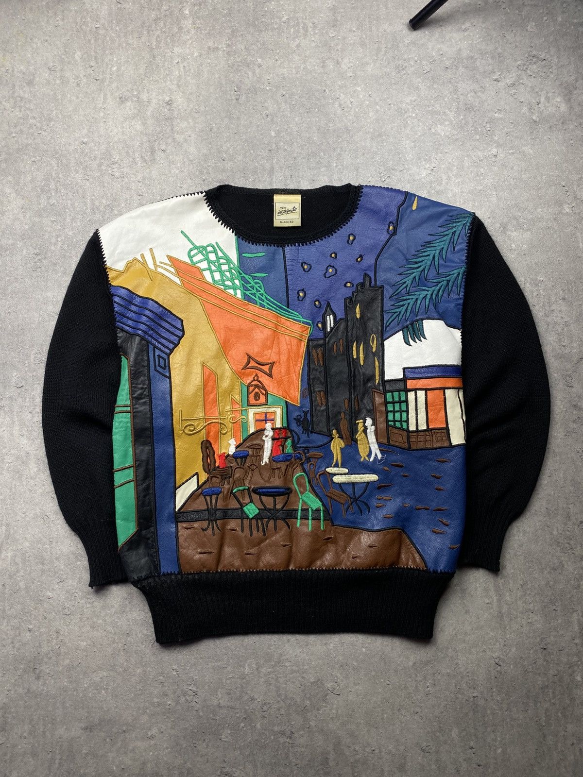 Japanese Brand Sweater Incognito art vintage rare 90’s streetwear rare y2k Size US M / EU 48-50 / 2 - 1 Thumbnail