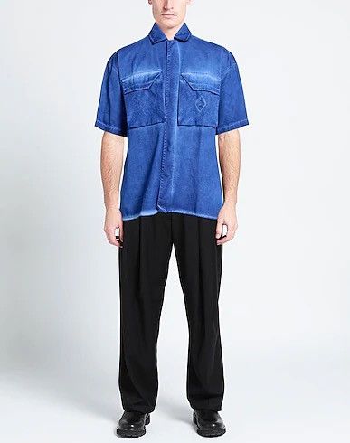 A-COLD-WALL* × Samuel Ross A Cold Wall Button Down Shirt Blue Faded Oversized Pockets Size US M / EU 48-50 / 2 - 2 Thumbnail